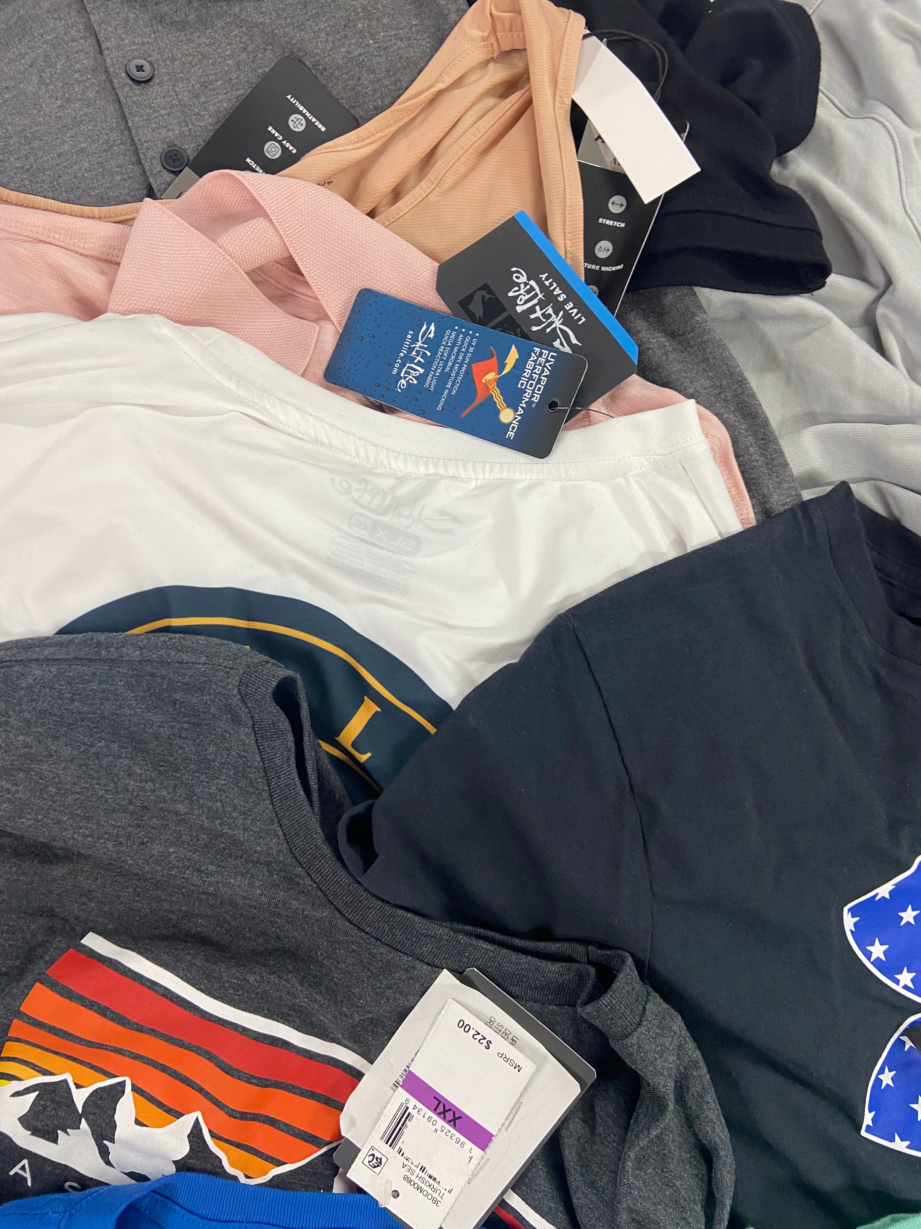 Men's Clothing Tops Wholesale Lot, POLO RALPH LAUREN, PGA TOUR, UNDER ARMOUR, CALVIN KLEIN, BASS HYBRID, ALFANI and more, 17 items, Shelf Pulls, MSRP $755