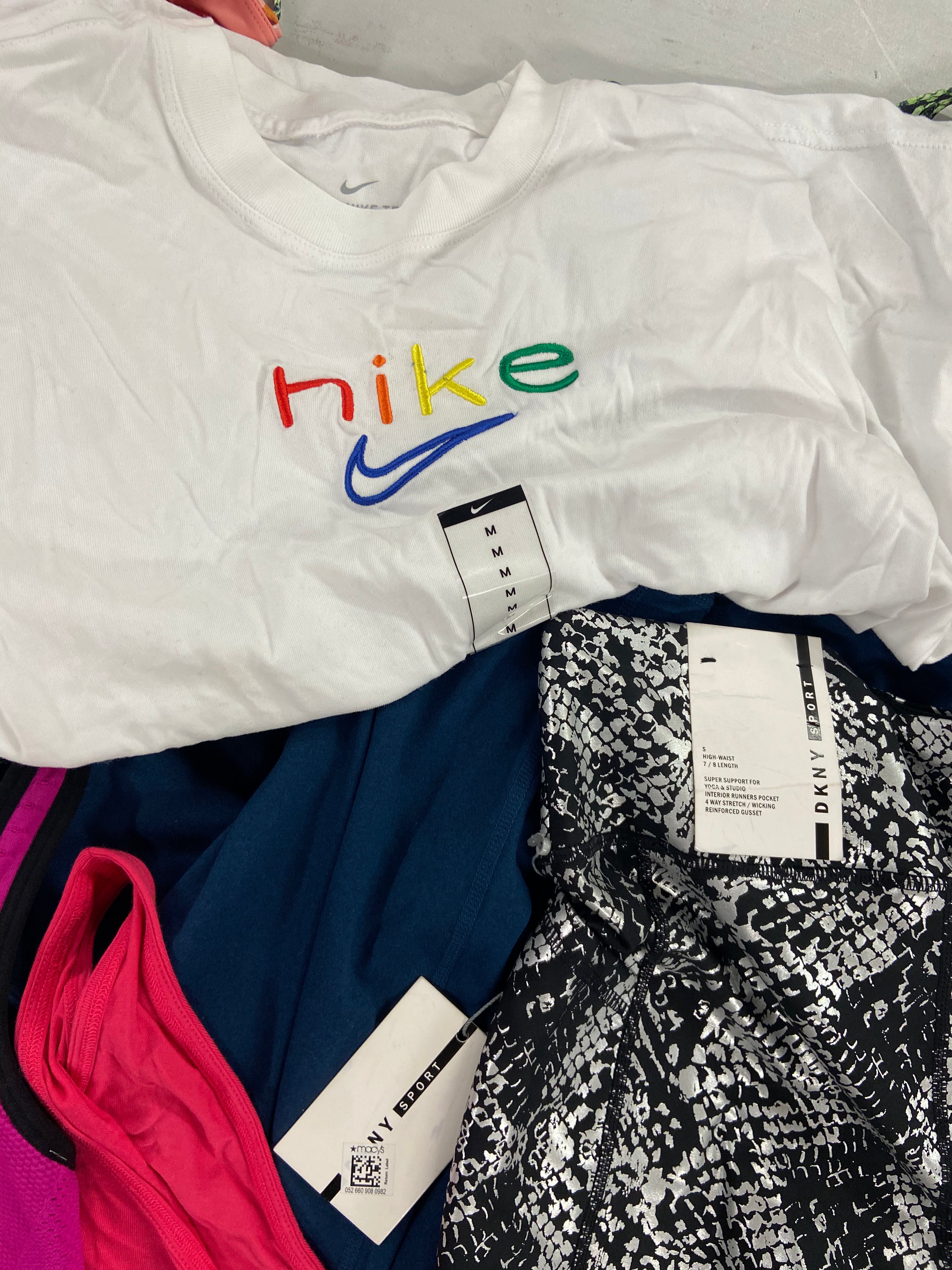 Women's Clothing Activewear Wholesale Lot, NIKE, UNDER ARMOUR, ADIDAS, CALVIN KLEIN and more,  29 items, Shelf Pulls, MSRP $931