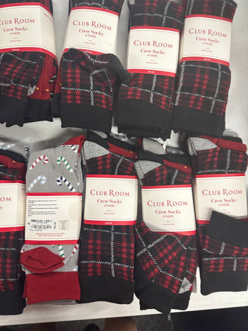 Men's Socks Wholesale Lot, CLUB ROOM 20 items, Shelf Pulls, MSRP $400