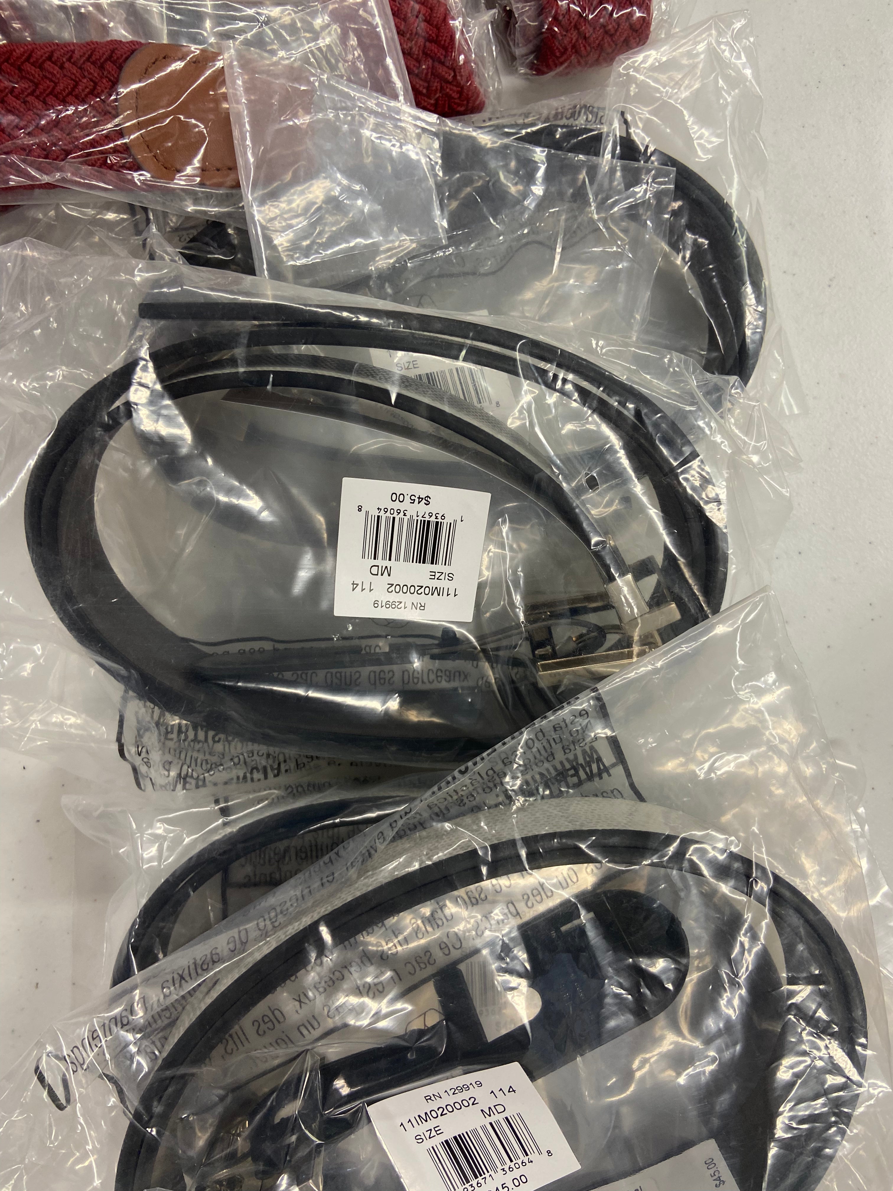 Men's Clothing, TIES, BELTS Wholesale Lot, ADIDAS, JACK & JONES, BAR III, INC,  23 items, New, MSRP $975