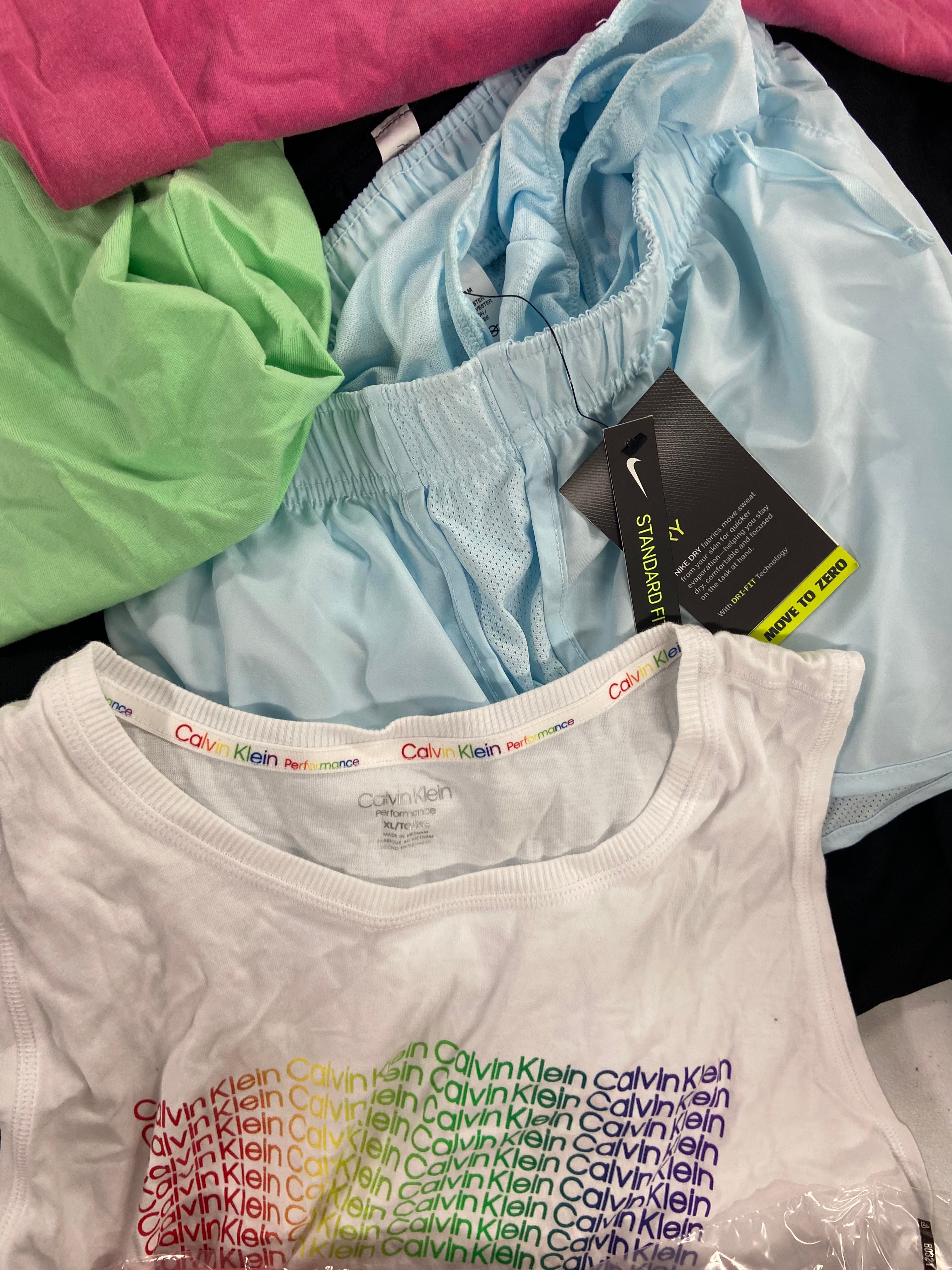 Women's Clothing Activewear Wholesale Lot, NIKE, UNDER ARMOUR, ADIDAS, CK PERFORMANCE, IDEOLOGY,  22 items, Shelf Pulls, MSRP $637