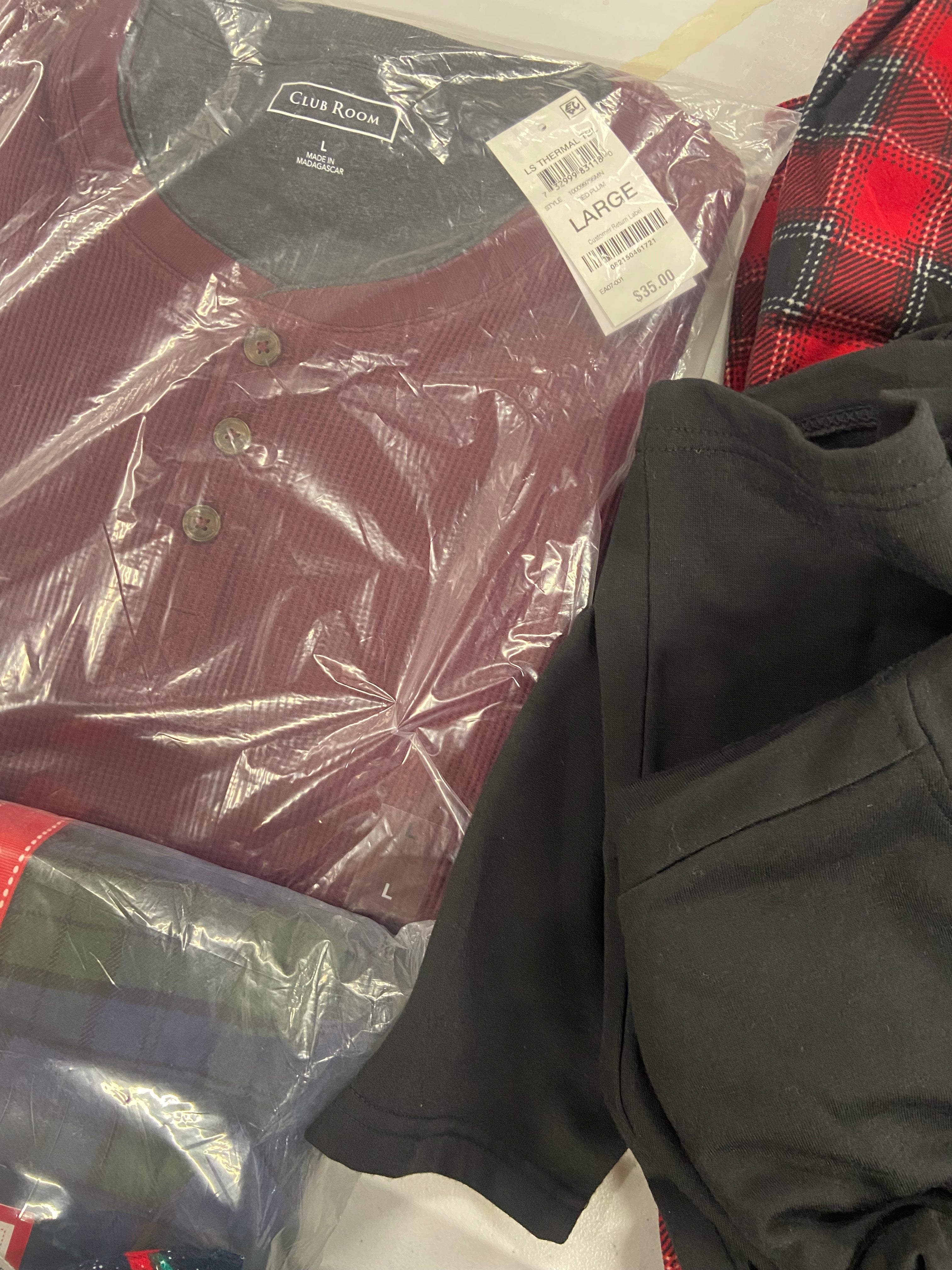Men's Sleepwear Wholesale Lot, CLUB ROOM, LAZER, KOMAR LAYERING, 9items, Shelf Pulls, MSRP $380