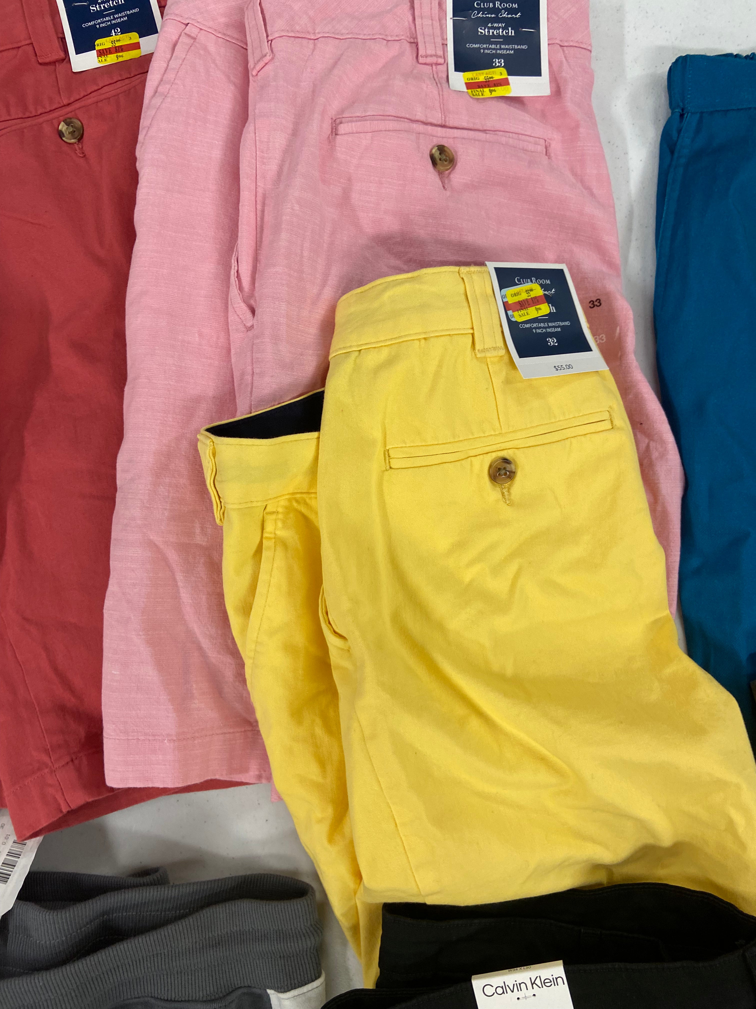 Men's Clothing Pants & Shorts Wholesale Lot, RAG & BONE, LAUREN RALPH LAUREN, PGA TOUR, CALVIN KLEIN, INC and more, 10 items, Shelf Pulls, MSRP $917