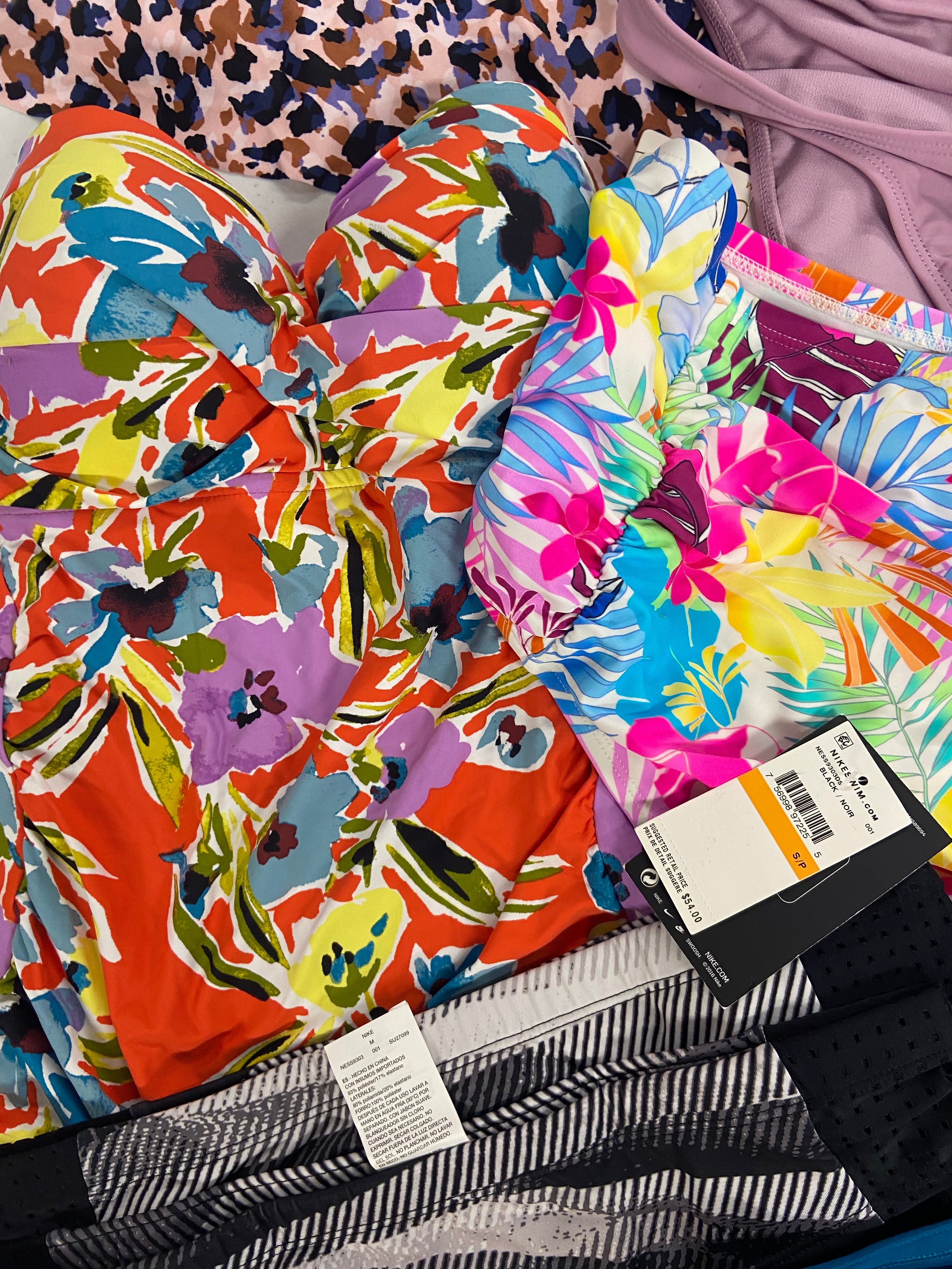 Women's Swimwear Wholesale Lot, NIKE, ANNE COLE, COLE OF CALIFORNIA and more, 12 items, Shelf Pulls, MSRP $591