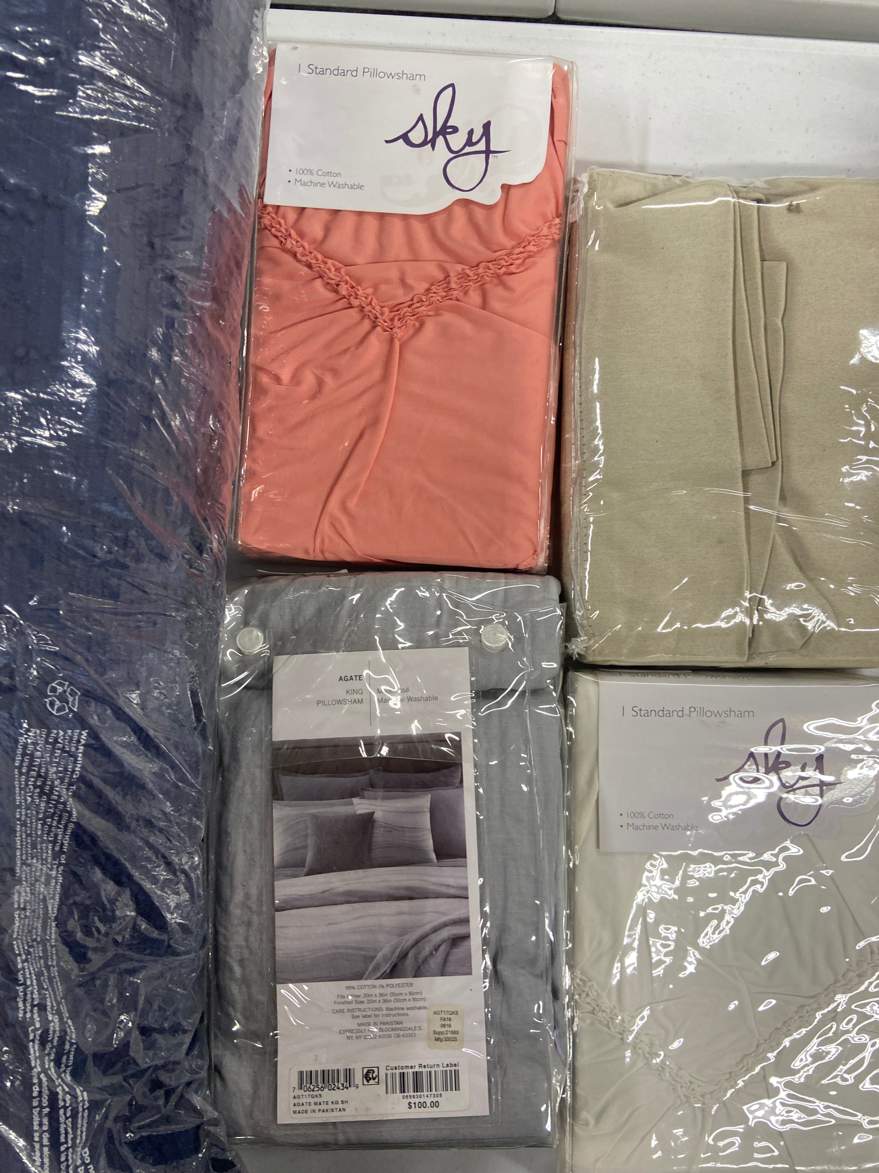 Decorative Pillows,  Duvet Cover Set & Others Wholesale Lot, SKY MIA, SKY SMOCK, OAKE, KAS ROOM SPARROW & WREN and More, 9 items, Shelf Pulls, MSRP $719