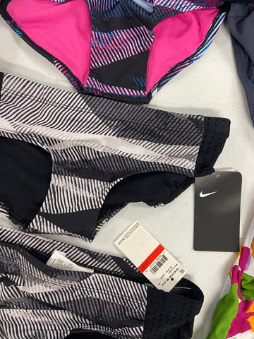 Women's Swimwear Wholesale Lot, NIKE, BAR III, ISLAND ESCAPE, 1 STATE, ANNE COLE, 8 items, Shelf Pulls, MSRP $482