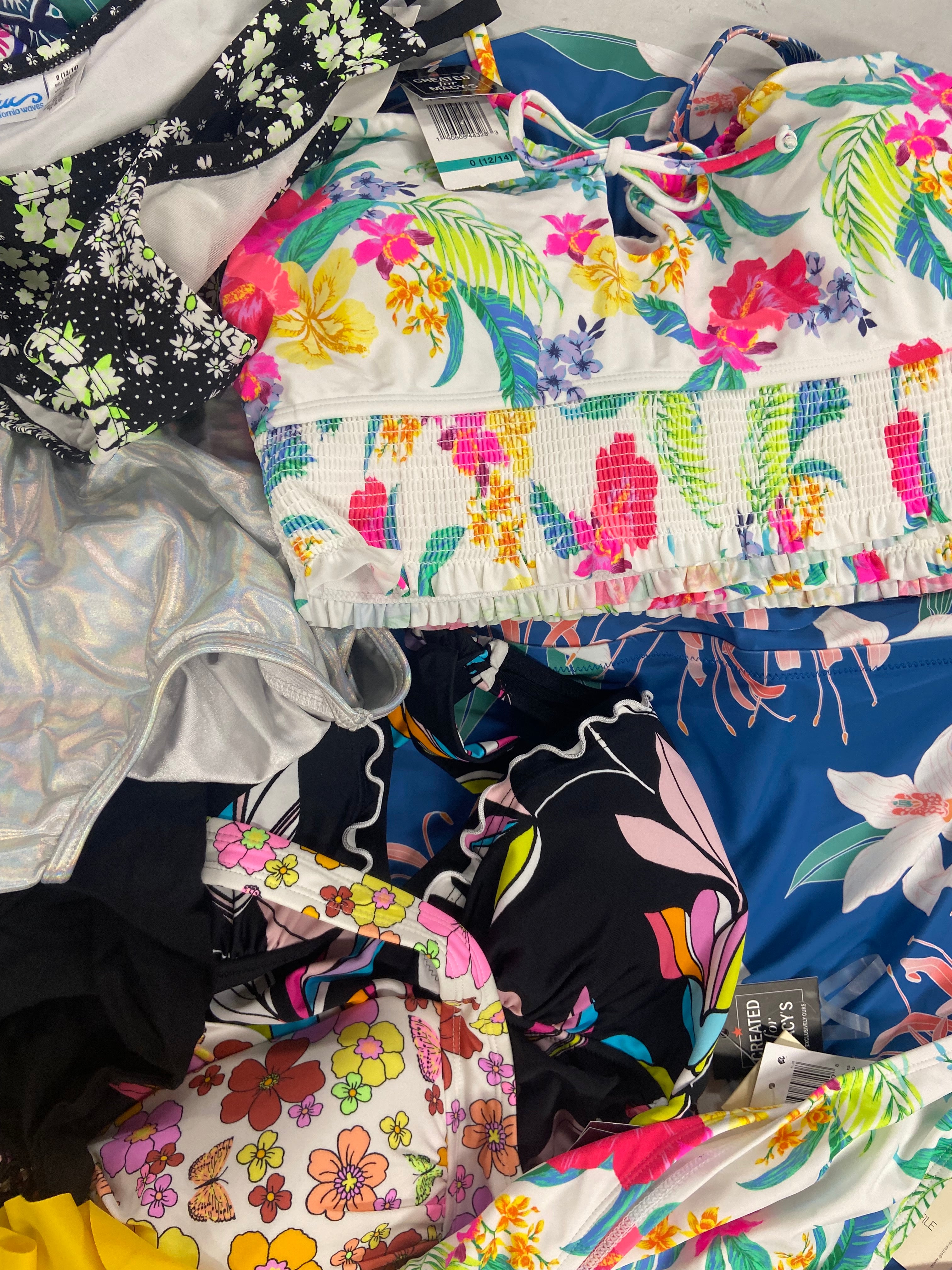Women's Swimwear Wholesale Lot, BECCA, DKNY, ROD BEATTIE BLEU, RAISINS PLUS, RAVIYA and more, 17 items, Shelf Pulls, MSRP $813
