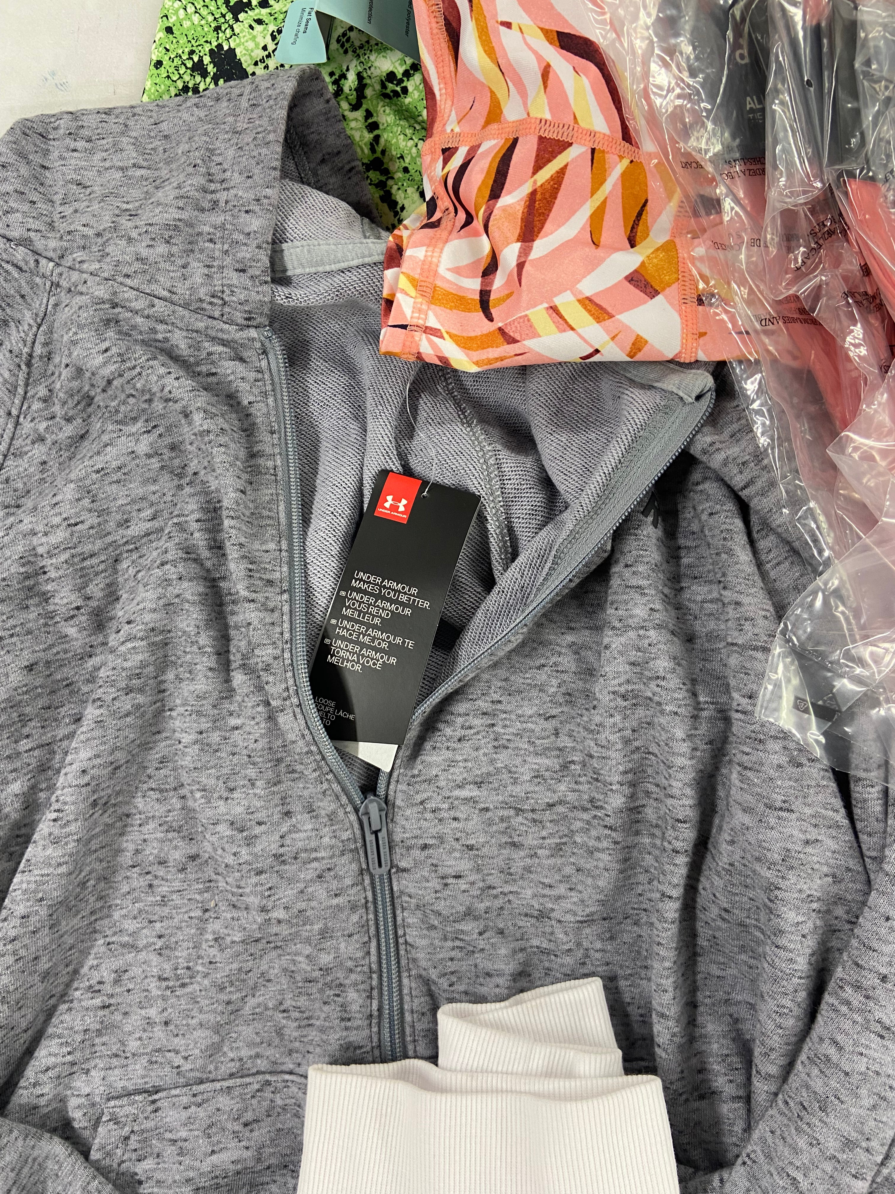 Women's Clothing Activewear Wholesale Lot, NIKE, UNDER ARMOUR, ADIDAS, CALVIN KLEIN and more,  29 items, Shelf Pulls, MSRP $931