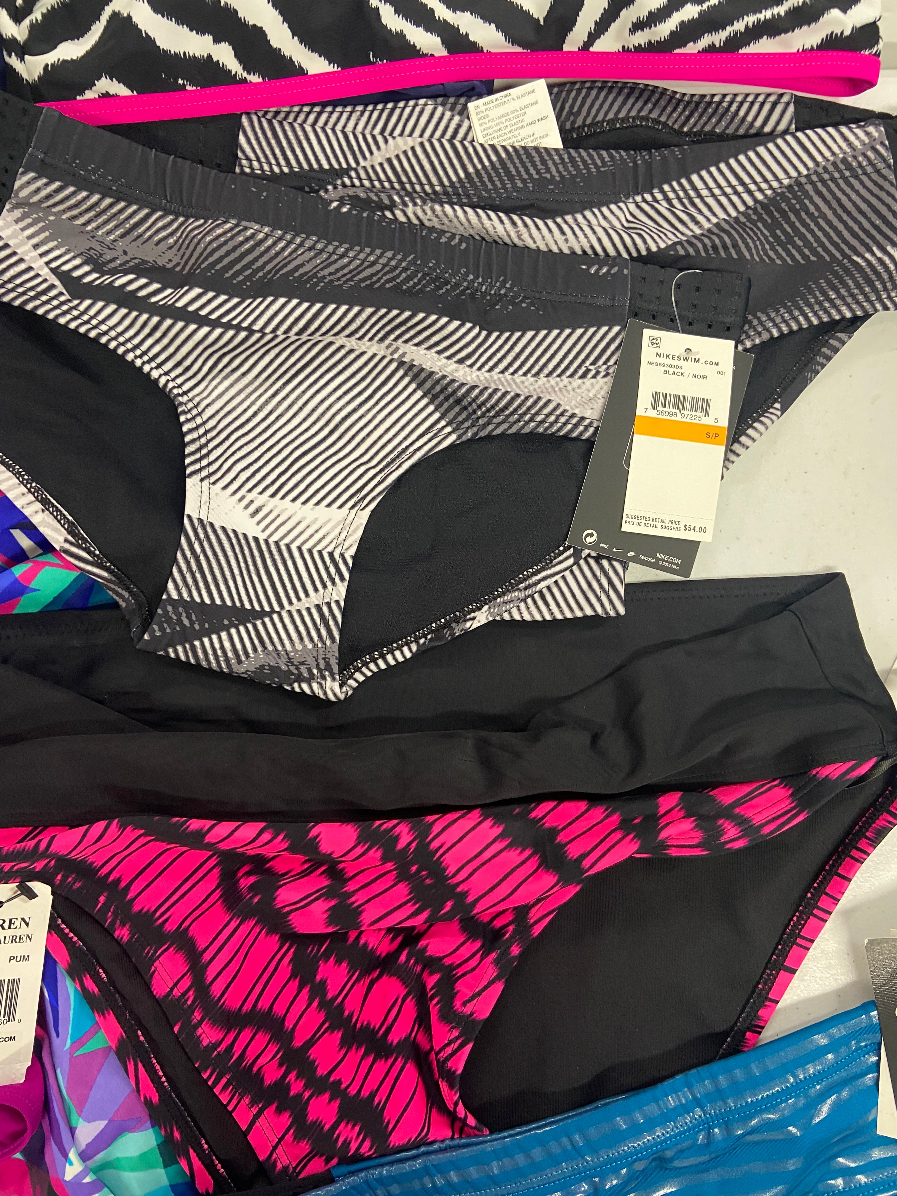 Women's Swimwear Wholesale Lot, MICHAEL KORS, RALPH LAUREN, DKNY, NIKE, SWIM SOLUTIONS and more, 12 items, Shelf Pulls, MSRP $633