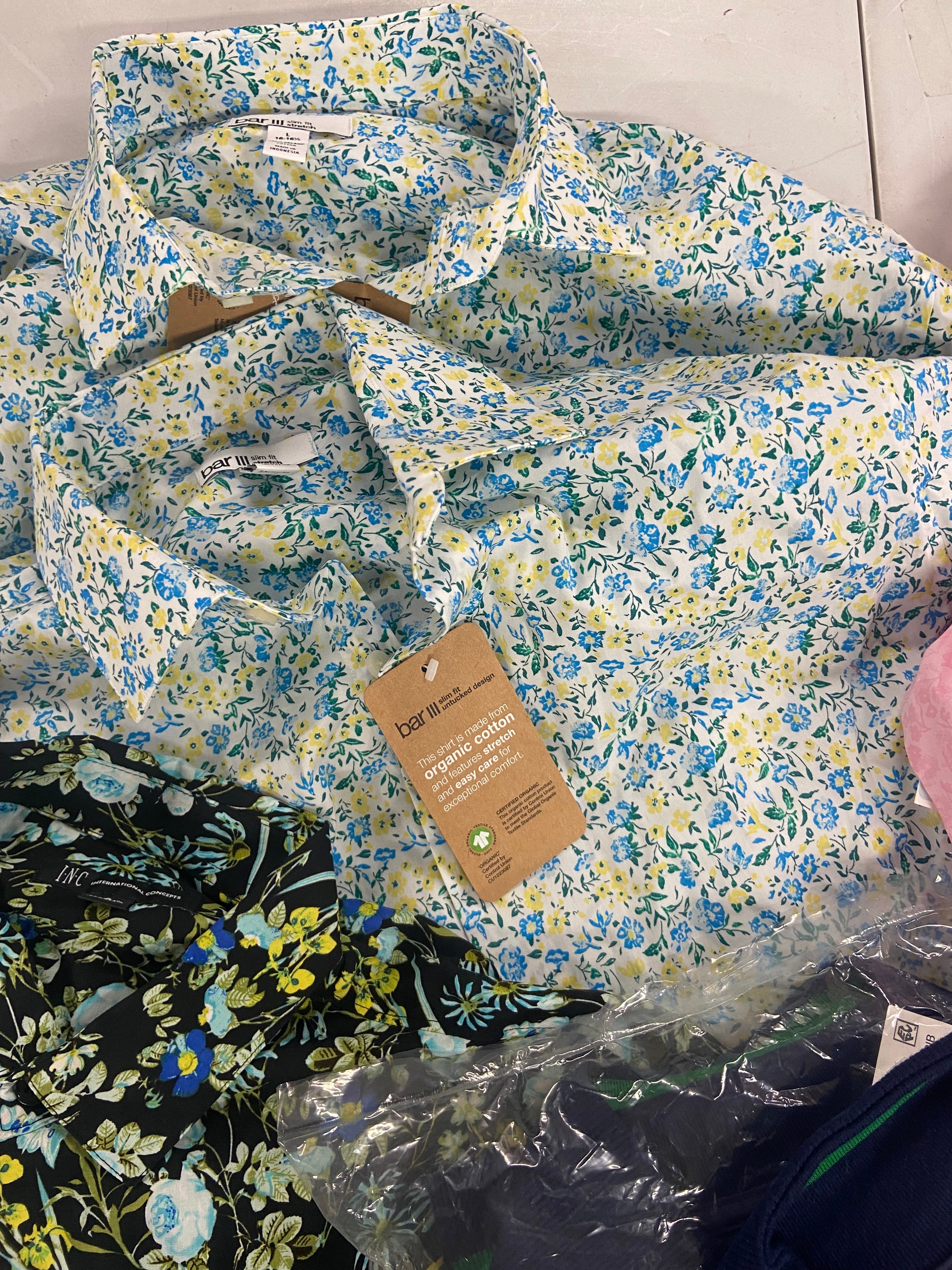 Men's Clothing Button-Down Shirts a& Others Wholesale Lot, POLO RALPH LAUREN, GALAXY, CLUB ROOM and more, 13 items, Shelf Pulls, MSRP $755