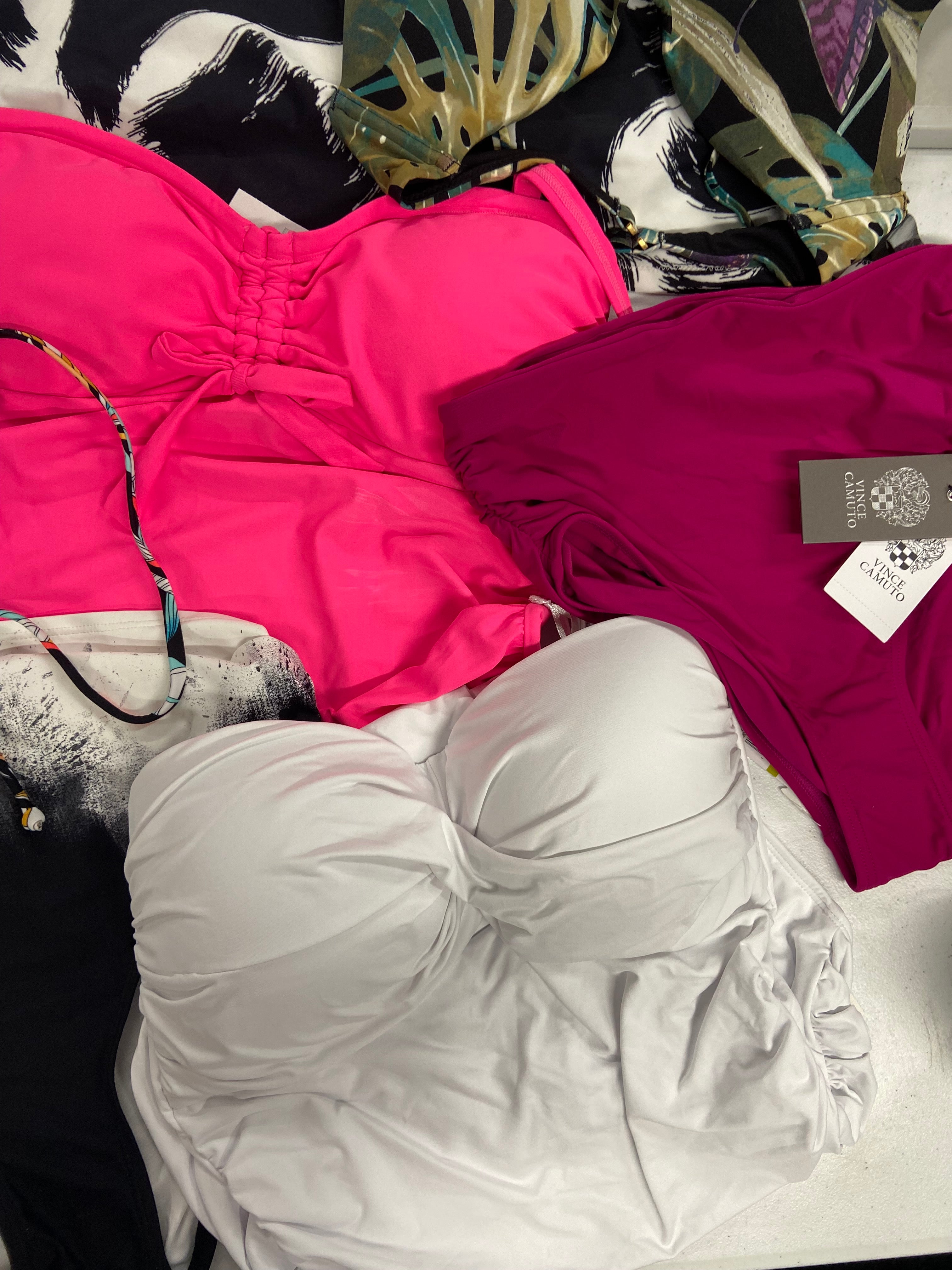 Women's Swimwear Wholesale Lot, CALVIN KLEIN, DKNY, SWIM SOLUTIONS, VINCE CAMUTO, ANNE COLE and more, 12 items, Shelf Pulls, MSRP $787