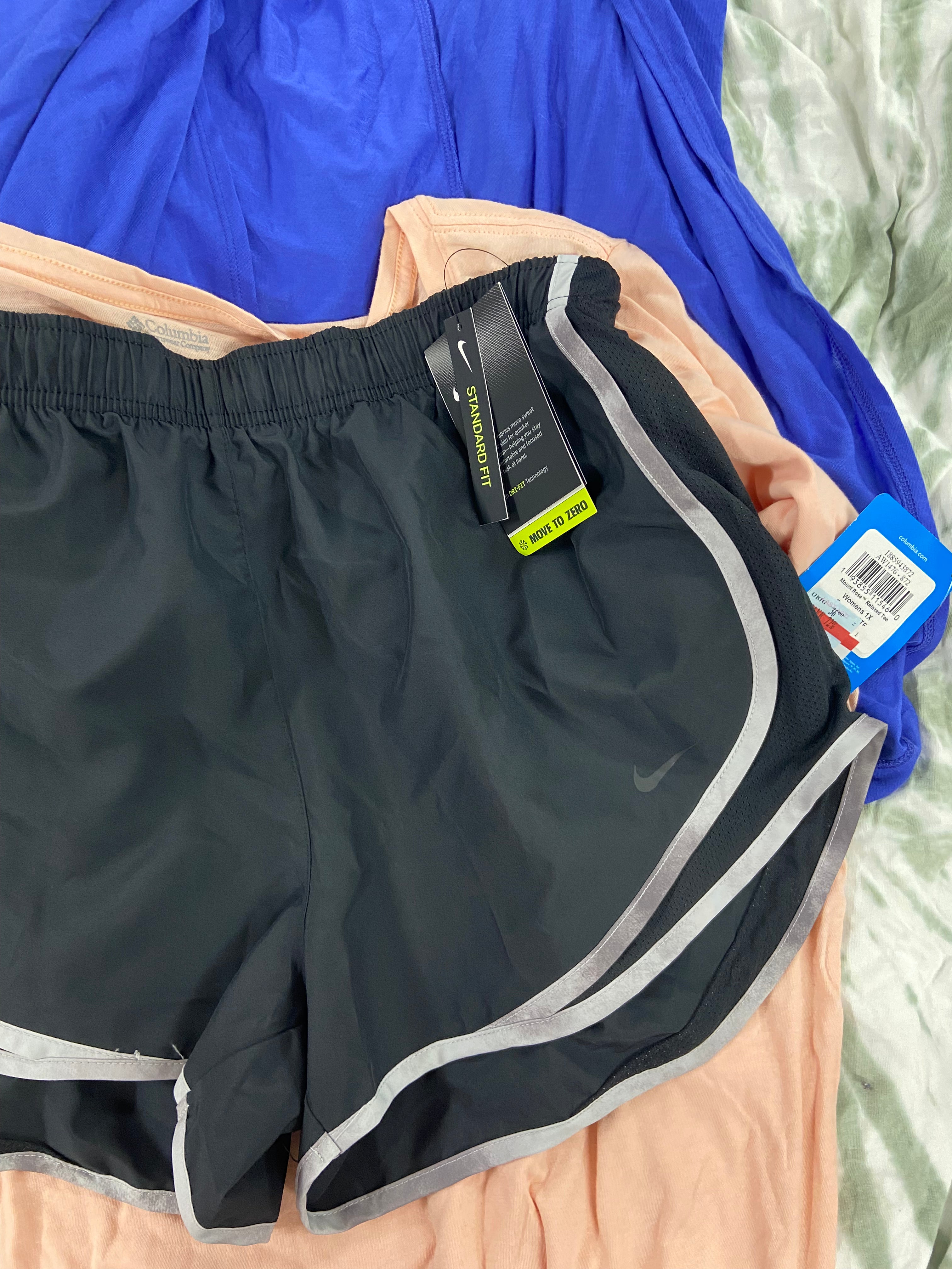 Women's Clothing Activewear Wholesale Lot, COLUMBIA, NIKE, SKECHERS, UNDER ARMOUR, DKNY and more, 17 items, Shelf Pulls, MSRP $545