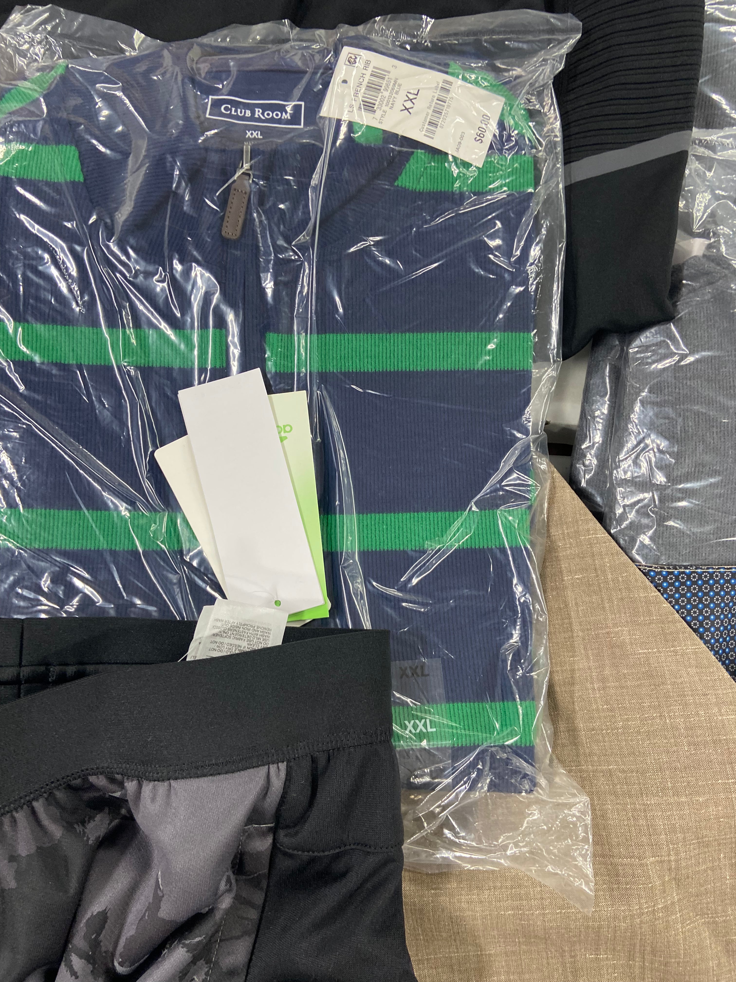 Men's Clothing Sweaters & Others, Wholesale Lot, LAUREN RALPH LAUREN, ADIDAS, EDDIE BAUER, SPYDER, CLUB ROOM and more, 11 items, Shelf Pulls, MSRP $710