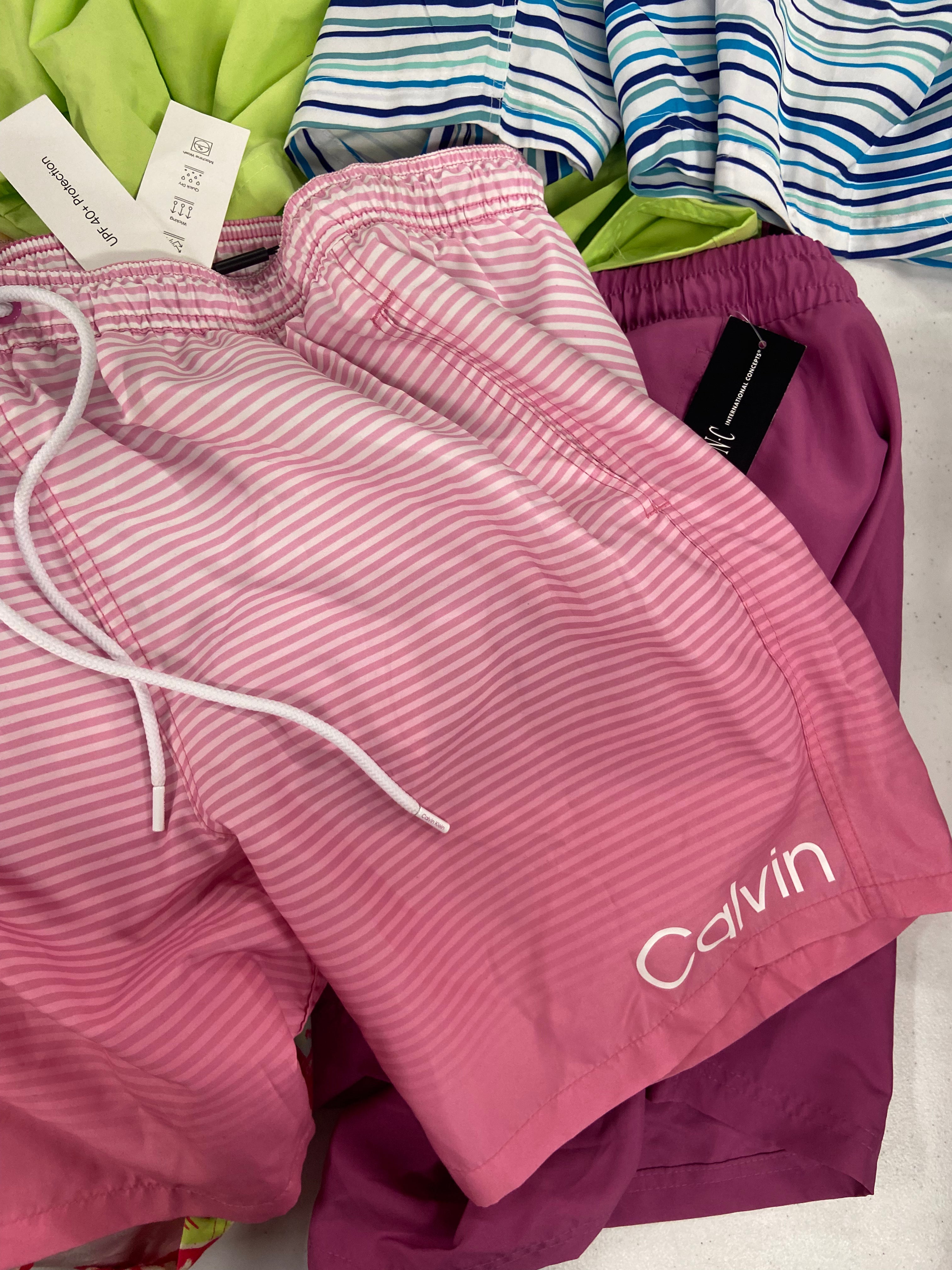 Men's Swimwear Wholesale Lot, CALVIN KLEIN, INC, CLUB ROOM, 15 items, Shelf Pulls, MSRP $689