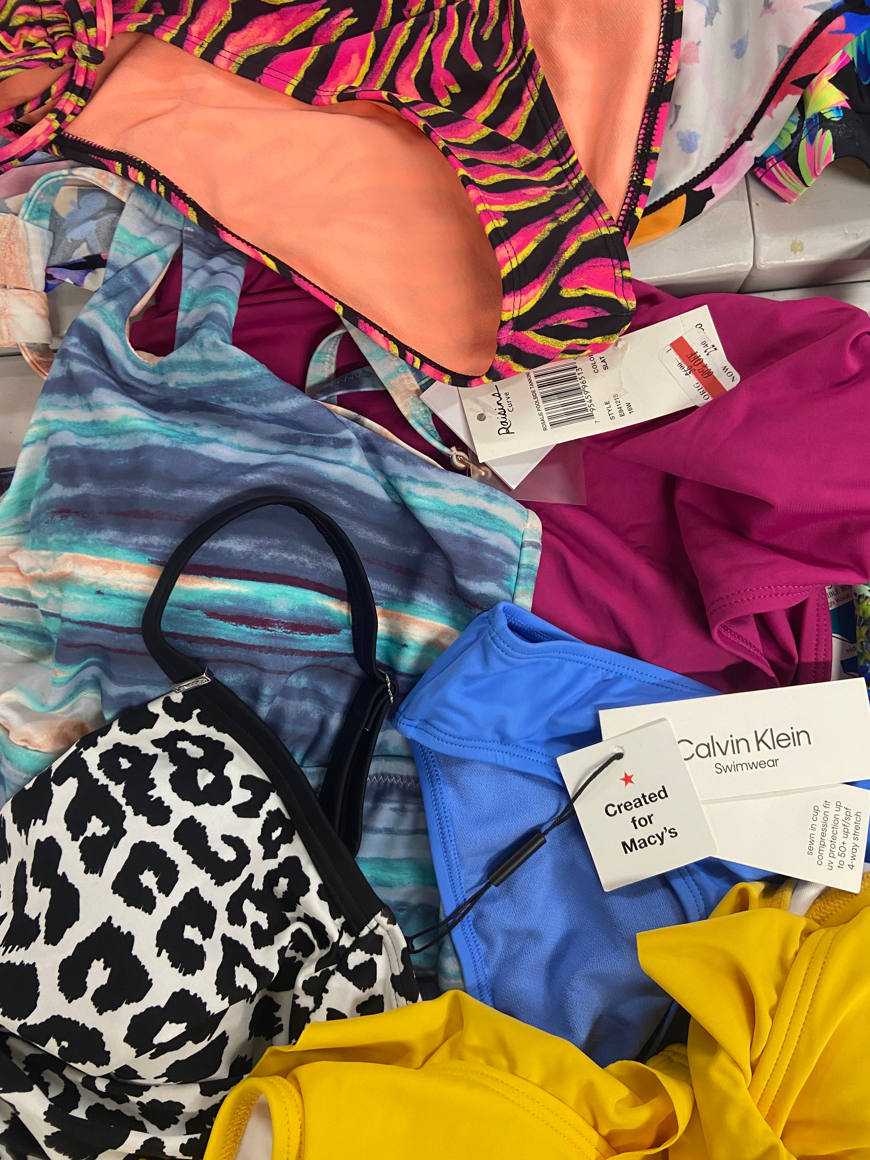 Women's Swimwear Wholesale Lot, LA BLANCA, CALVIN KLEIN, LAUREN RALPH LAUREN, DKNY, ANNE COLE and more, 15 items, Shelf Pulls, MSRP $769