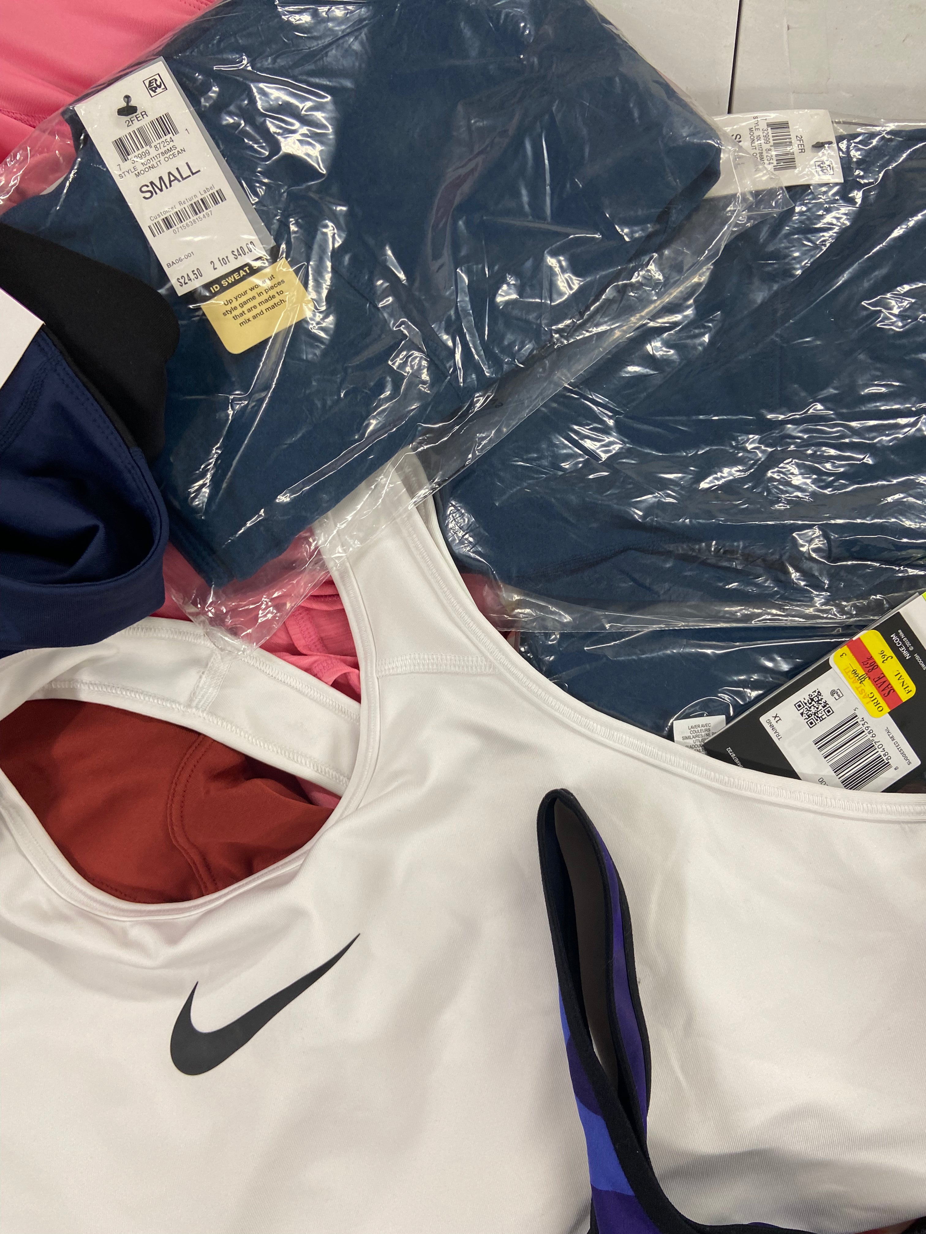 Women's Clothing Activewear Wholesale Lot, DKNY, COR, COLUMBIA, NIKE, IDEOLOGY, 19 items, Shelf Pulls, MSRP $728