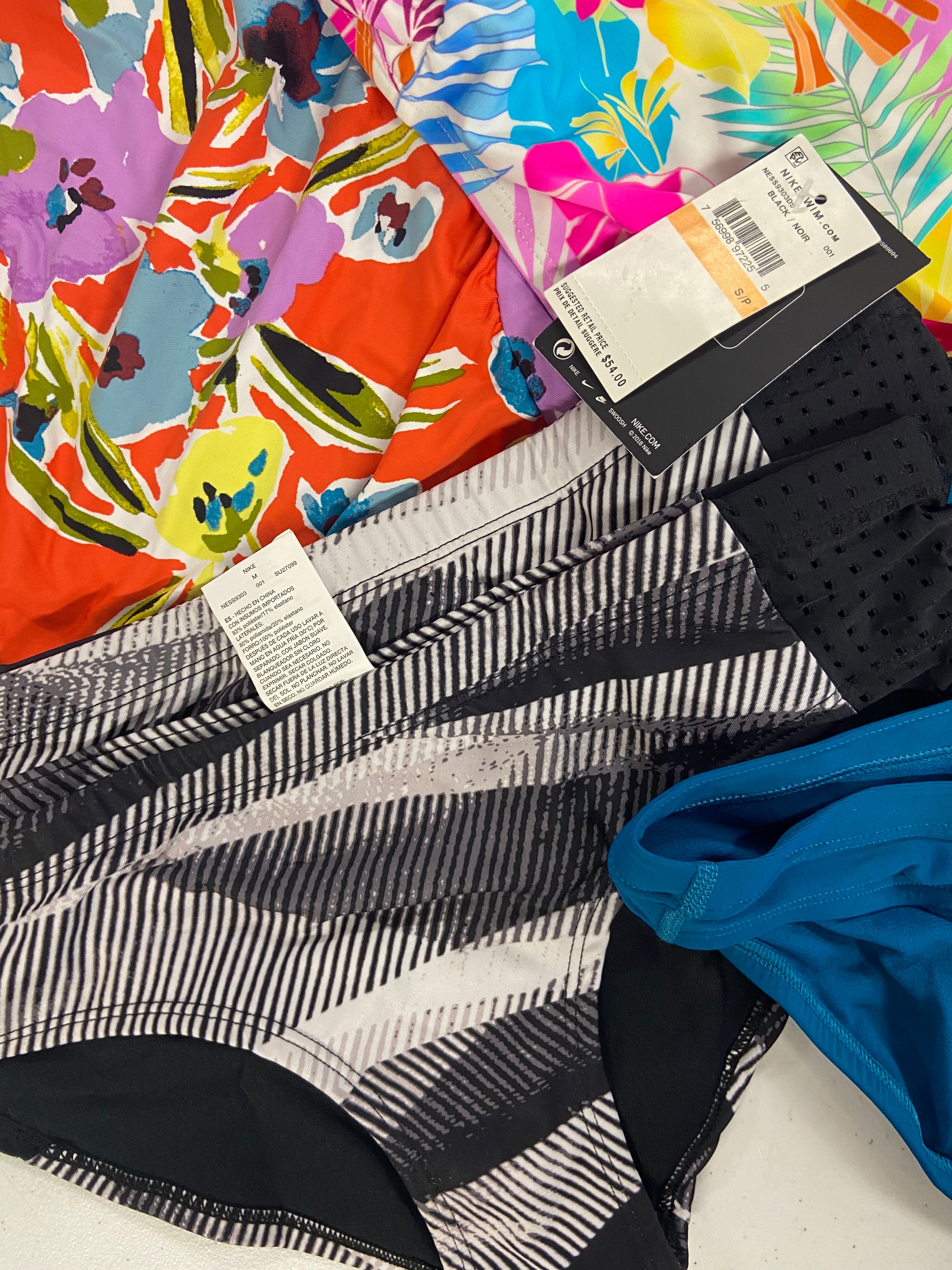 Women's Swimwear Wholesale Lot, NIKE, ANNE COLE, COLE OF CALIFORNIA and more, 12 items, Shelf Pulls, MSRP $591