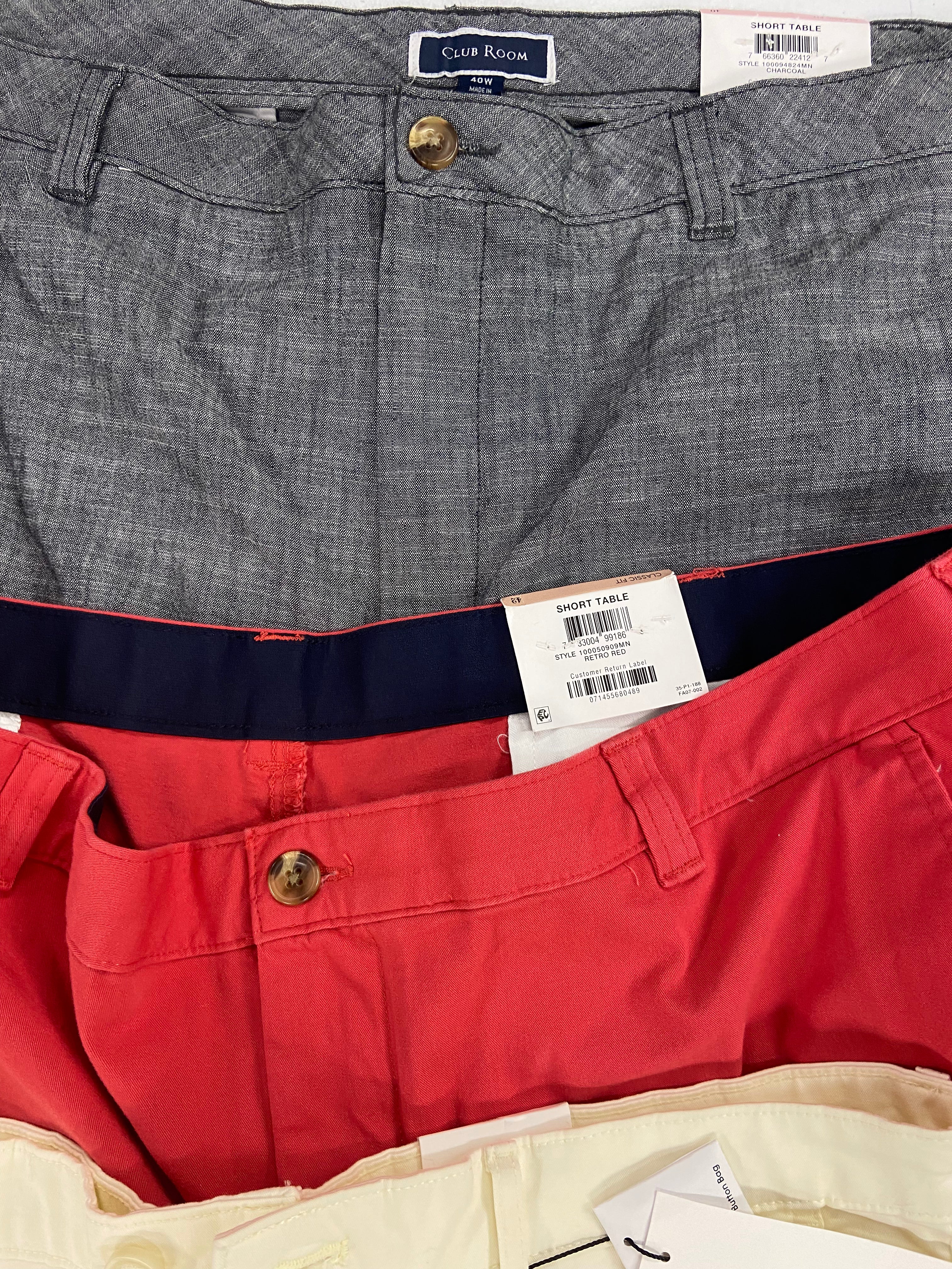 Men's Clothing Shorts Only Wholesale Lot, POLO RALPH LAUREN, CALVIN KLEIN, DKNY, PGA, RUSSEL ATHLETIC and more, 10 items, Shelf Pulls, MSRP $564
