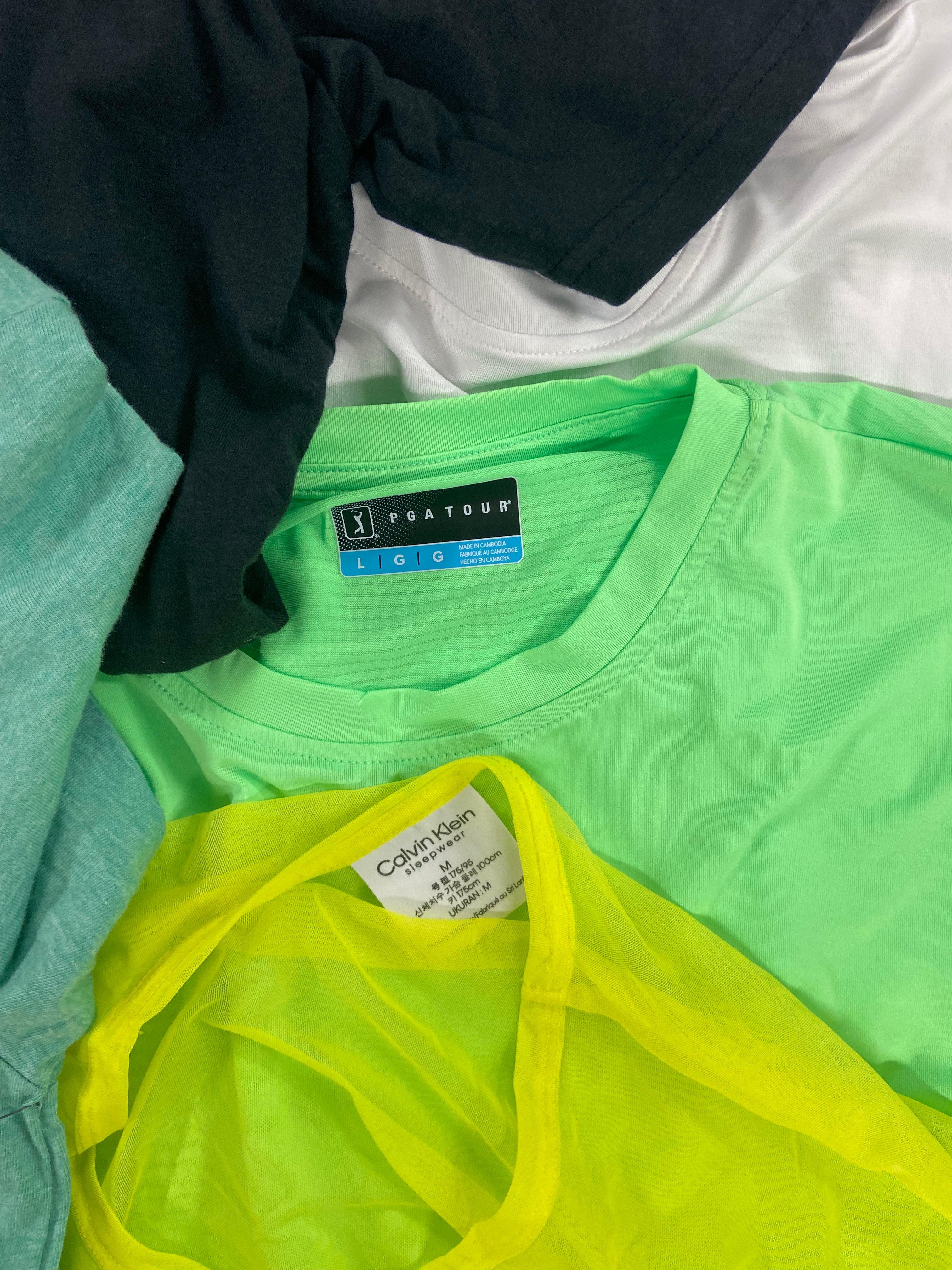 Men's Clothing Tops Wholesale Lot, POLO RALPH LAUREN, PGA TOUR, UNDER ARMOUR, CALVIN KLEIN, BASS HYBRID, ALFANI and more, 17 items, Shelf Pulls, MSRP $755