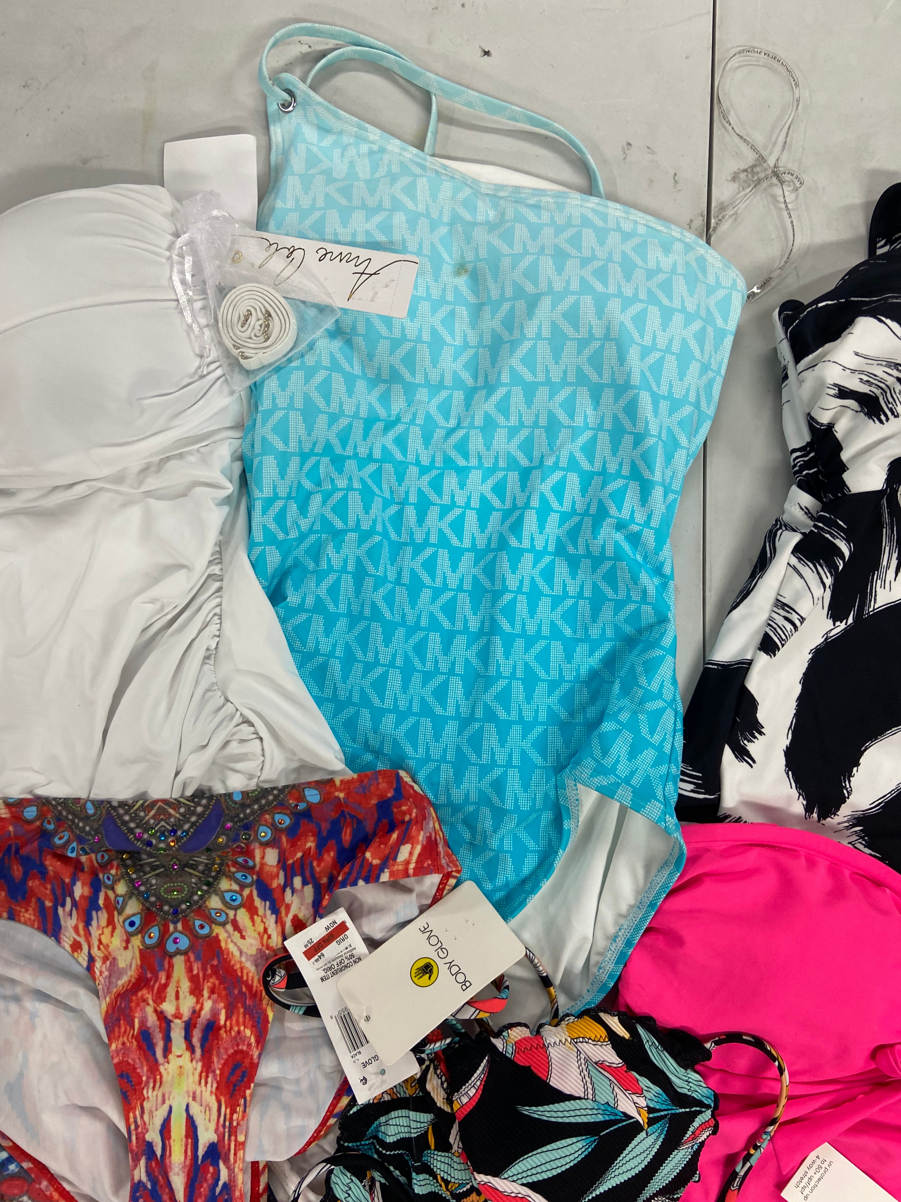 Women's Swimwear Wholesale Lot, CALVIN KLEIN, DKNY, SWIM SOLUTIONS, VINCE CAMUTO, ANNE COLE and more, 12 items, Shelf Pulls, MSRP $787