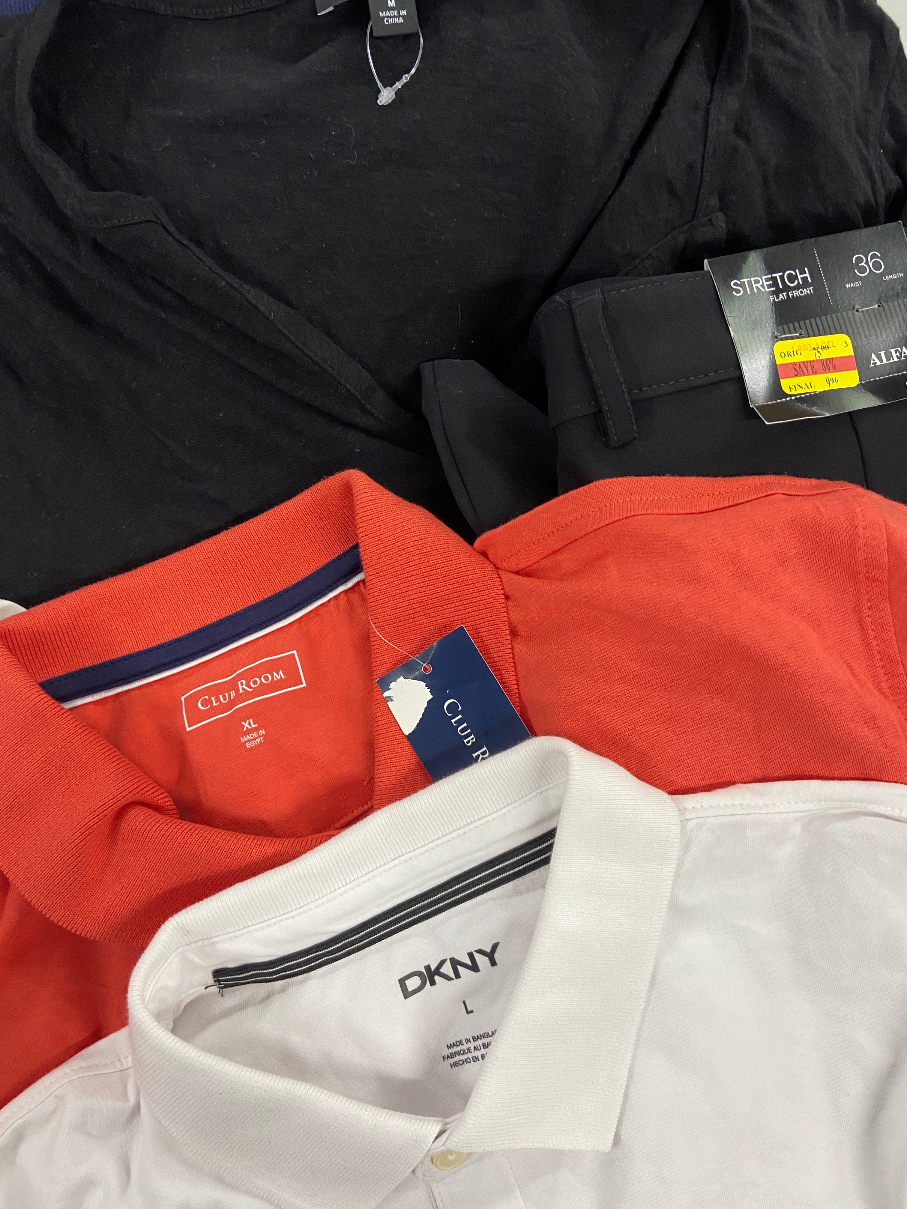 Men's Clothing Assorted Wholesale Lot, PENDLETON, PUMA, DKNY, CLUB ROOM, INC and more,  15 items, Shelf Pulls, MSRP $788