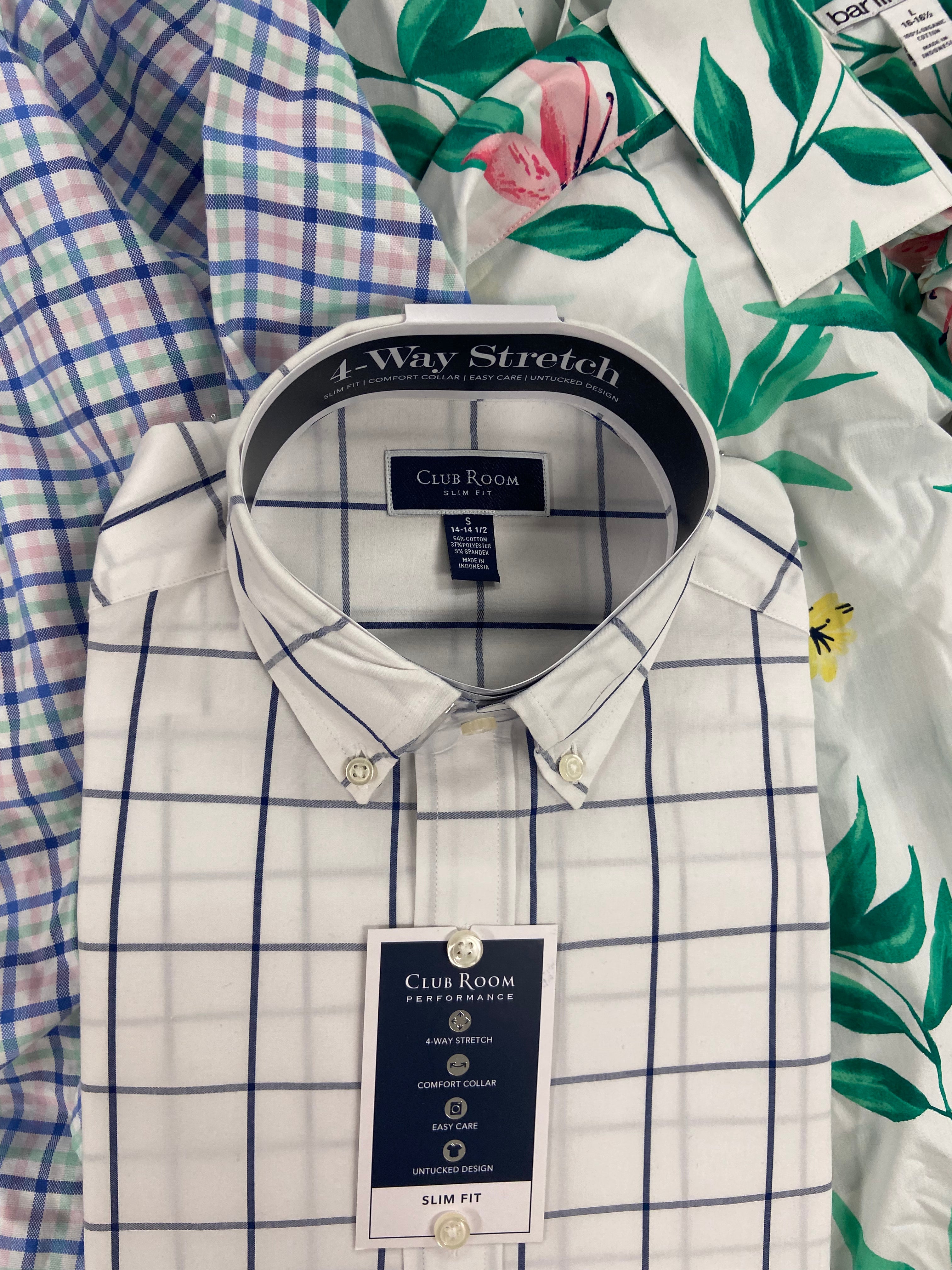 Men's Clothing Button Down Shirts, Wholesale Lot, POLO RALPH LAUREN, BAR III, CLUB ROOM, 9 items, Shelf Pulls, MSRP $587
