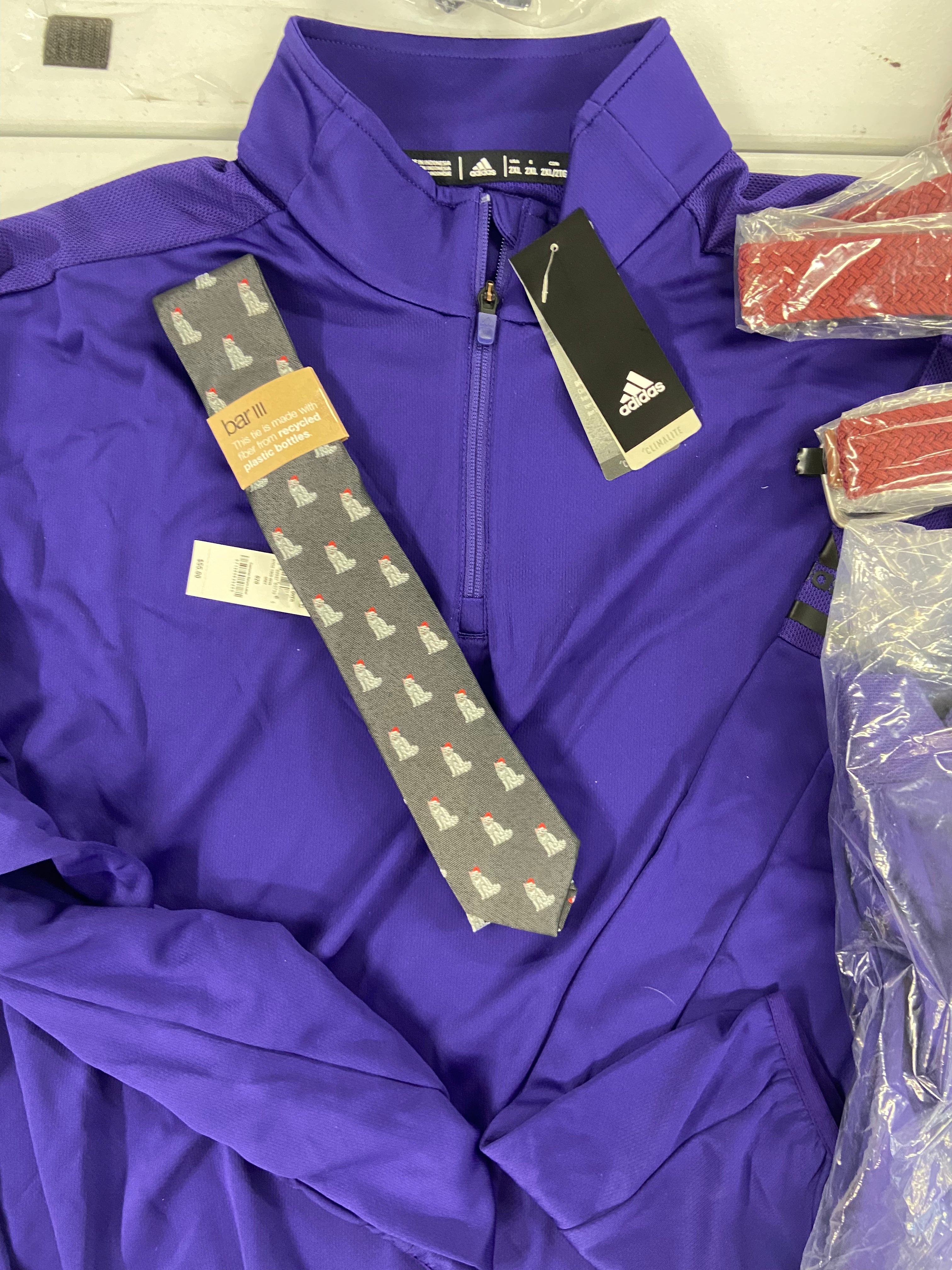 Men's Clothing, TIES, BELTS Wholesale Lot, ADIDAS, JACK & JONES, BAR III, INC,  23 items, New, MSRP $975