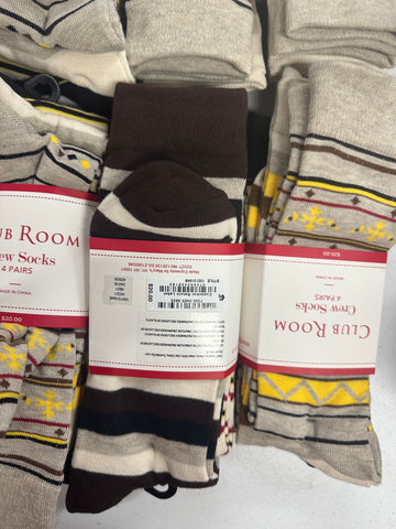 Men's Socks Wholesale Lot, CLUB ROOM 19 items, Shelf Pulls, MSRP $380