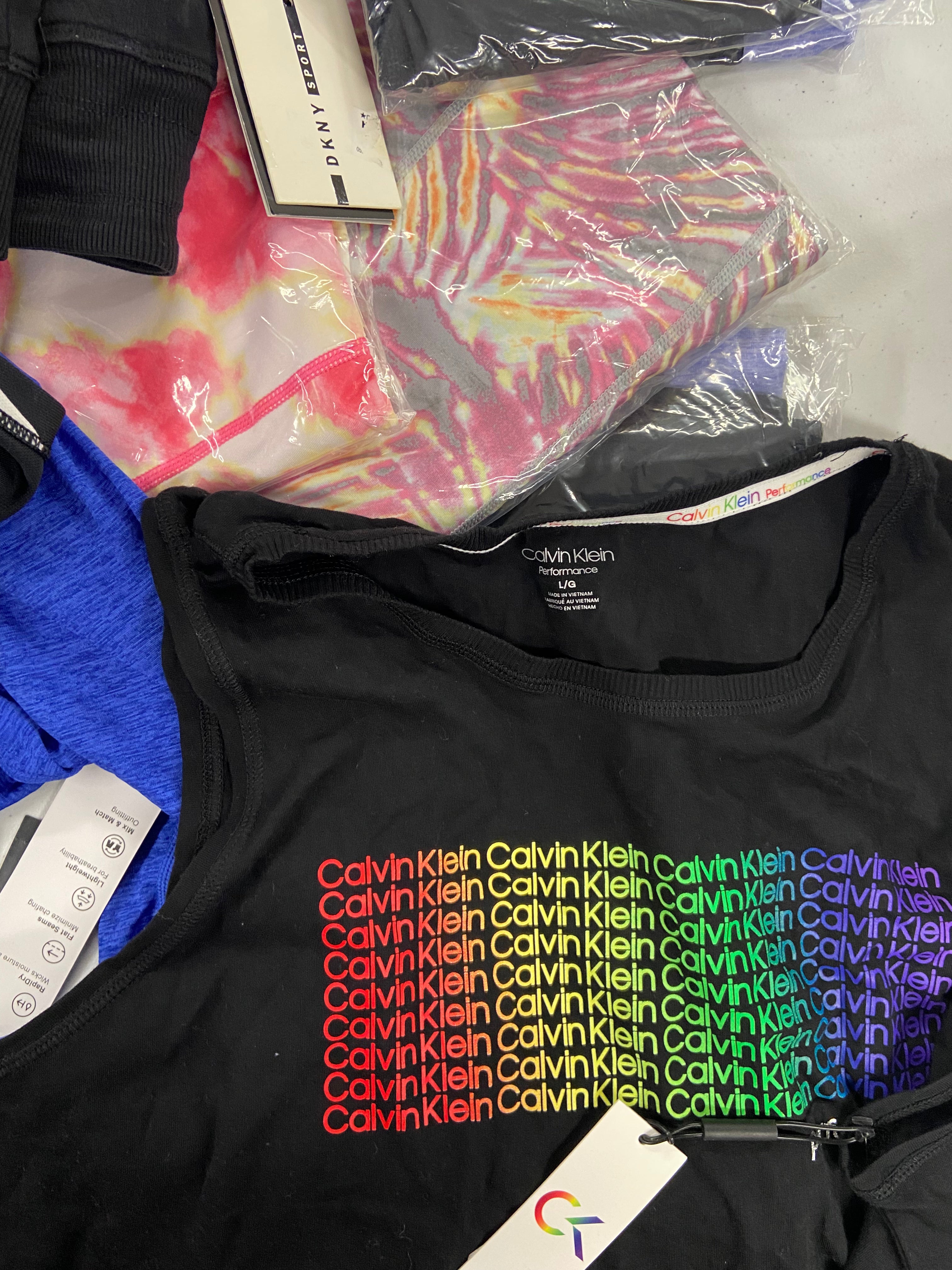 Women's Clothing Sportswear Wholesale Lot, THE NORTH FACE, UNDER ARMOUR, NIKE, CALVIN KLEIN, IDEOLOGY, 23 items, Shelf Pulls, MSRP $820