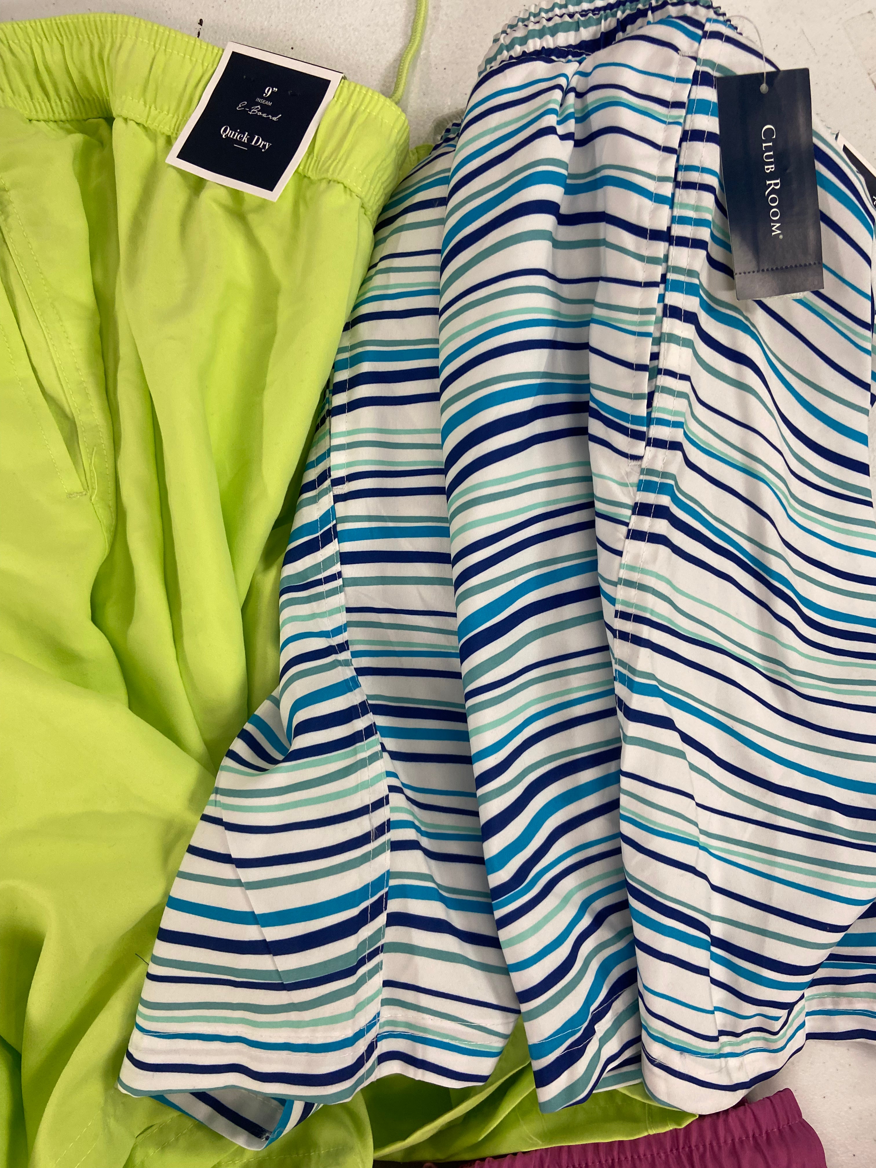 Men's Swimwear Wholesale Lot, CALVIN KLEIN, INC, CLUB ROOM, 15 items, Shelf Pulls, MSRP $689