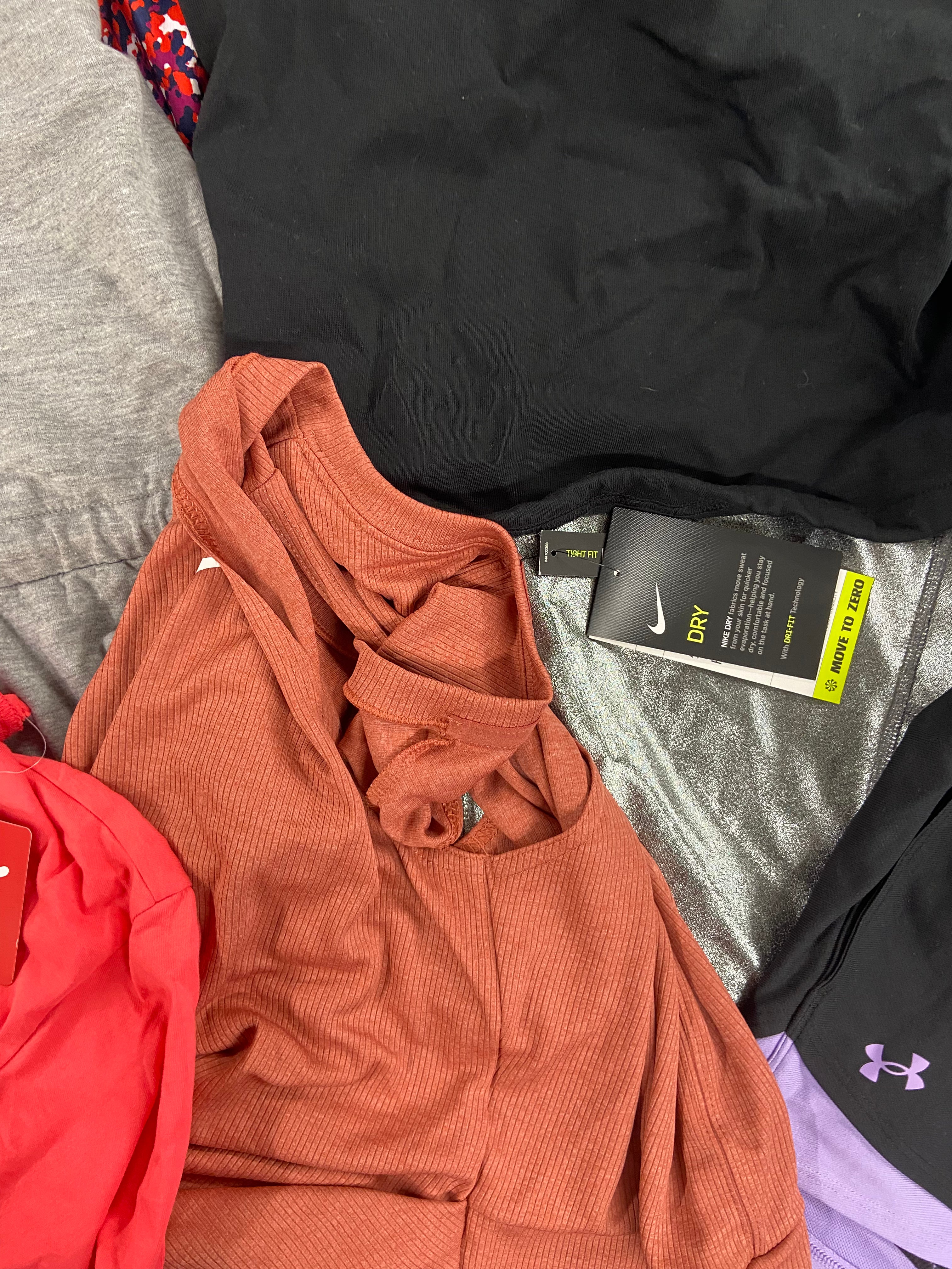 Women's Clothing Activewear Wholesale Lot, UNDER ARMOUR, NIKE, PUMA, ADIDAS and more,  22 items, Shelf Pulls, MSRP $639