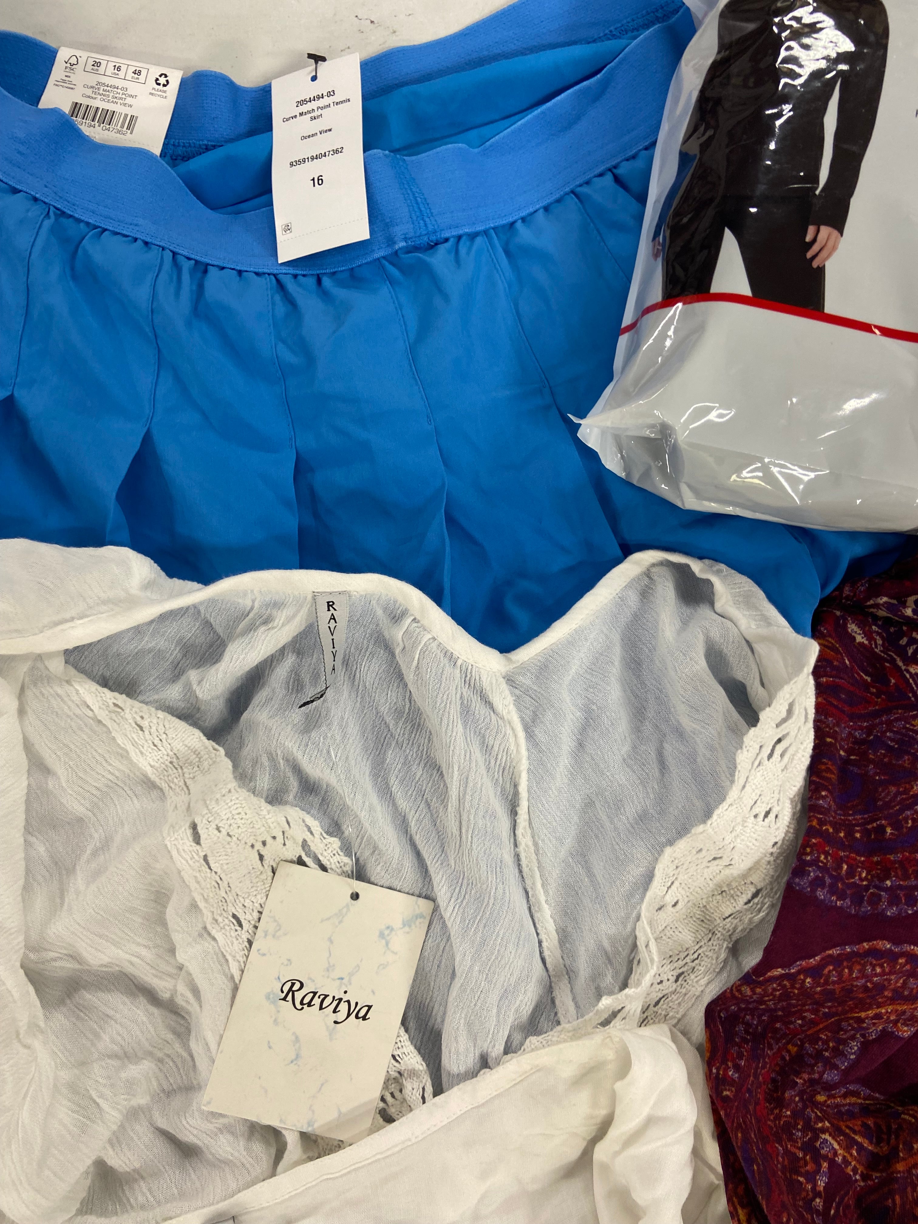 Women's Clothing Assorted Wholesale Lot, LAUREN RALPH LAUREN, FREE PEOPLE, LUCKY BRAND, RAVIYA, MICHAEL KORS, SPYDER and more, 12 items, Shelf Pulls, MSRP $797