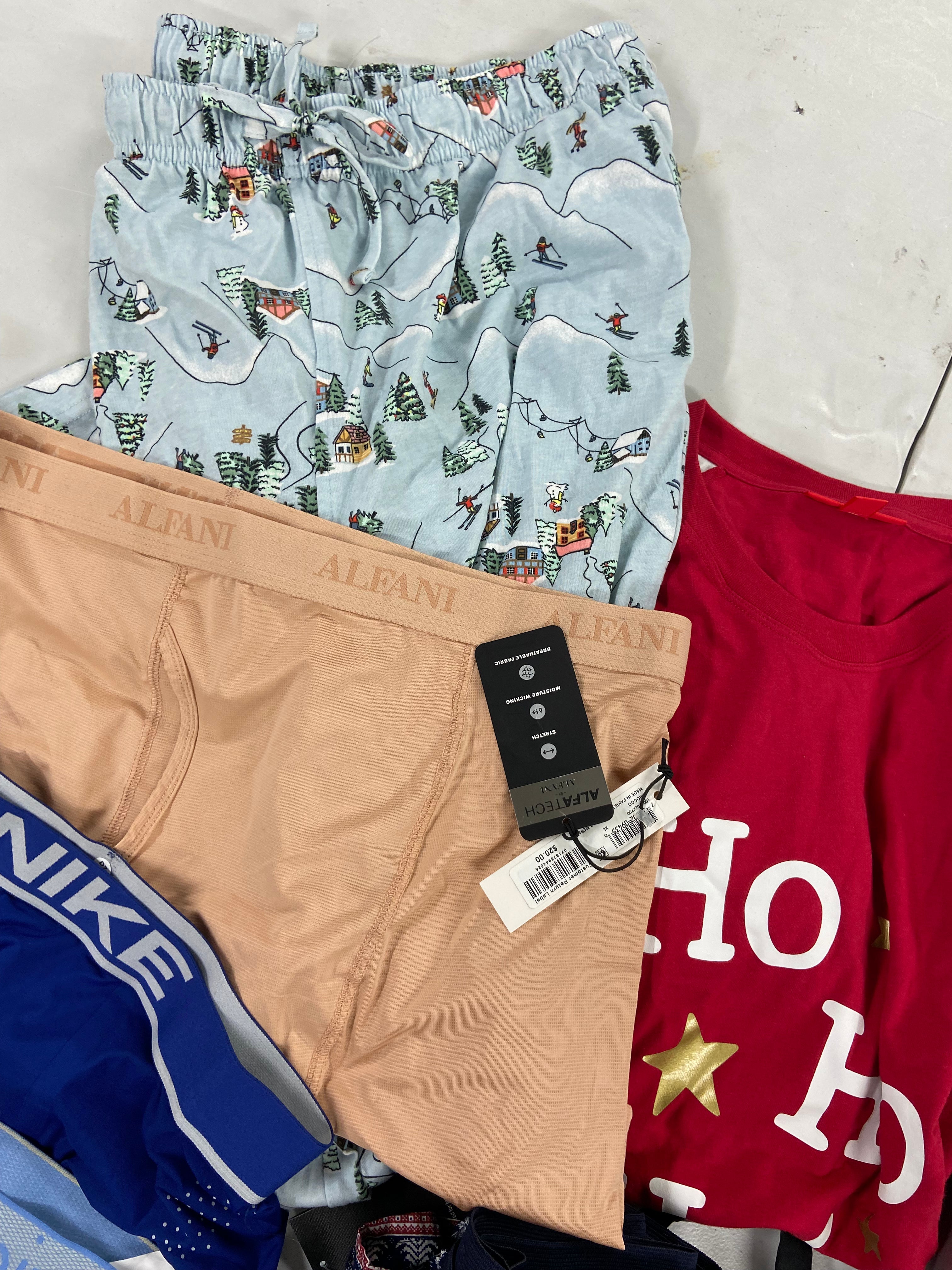 Men's Underwear and Others, Wholesale Lot, NIKE, CALVIN KLEIN, CLUB ROOM, IZOD, ALFANI & More, 18 items, Shelf Pulls, MSRP $602/