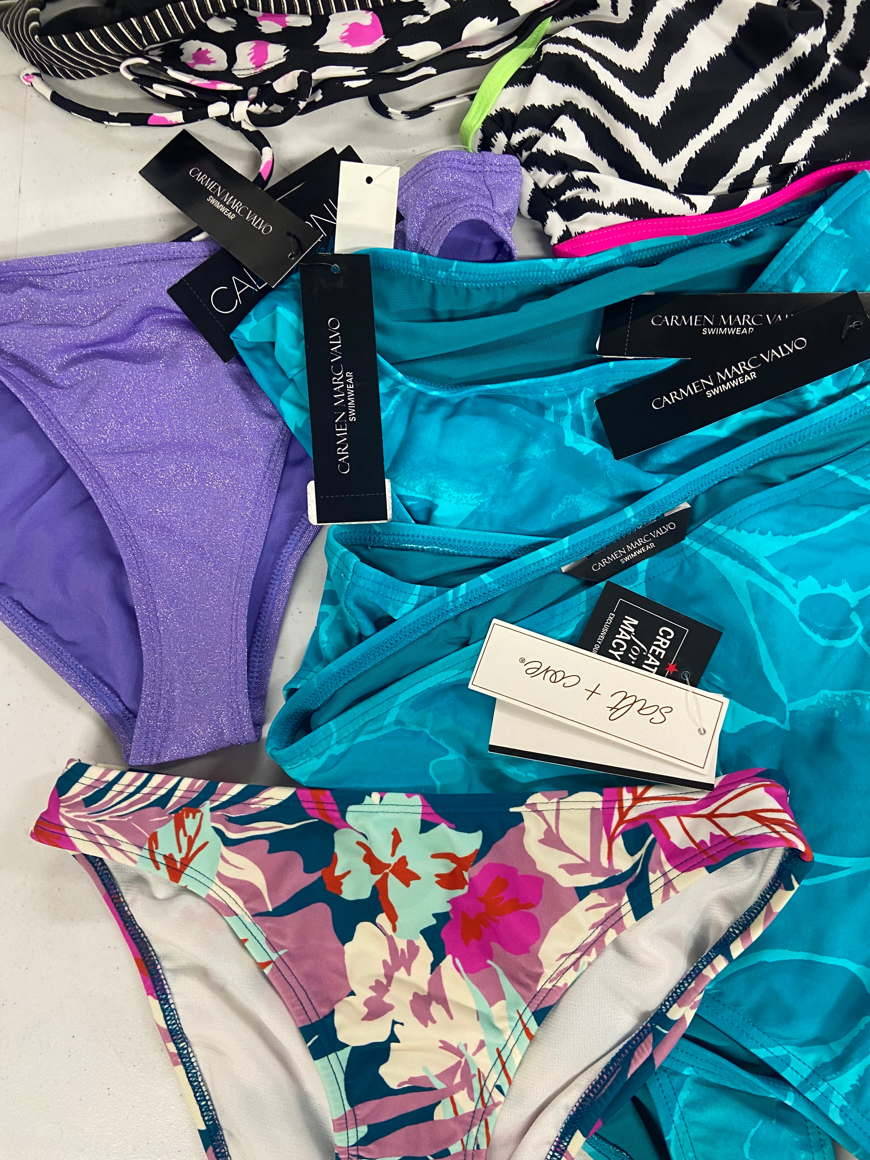 Women's Swimwear Wholesale Lot, RALPH LAUREN, NIKE, CARMEN MARC, ISLAND ESCAPE, SALT + COVE and more,16 items, Shelf Pulls, MSRP $697