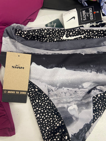 Women's Swimwear Wholesale Lot, MICHAEL KORS, NIKE, ONIA, CALVIN KLEIN, LAUREN RALPH LAUREN, LA BLANCA, CALIFORNIA WAVES and more, 18 items, Shelf Pulls, MSRP $833
