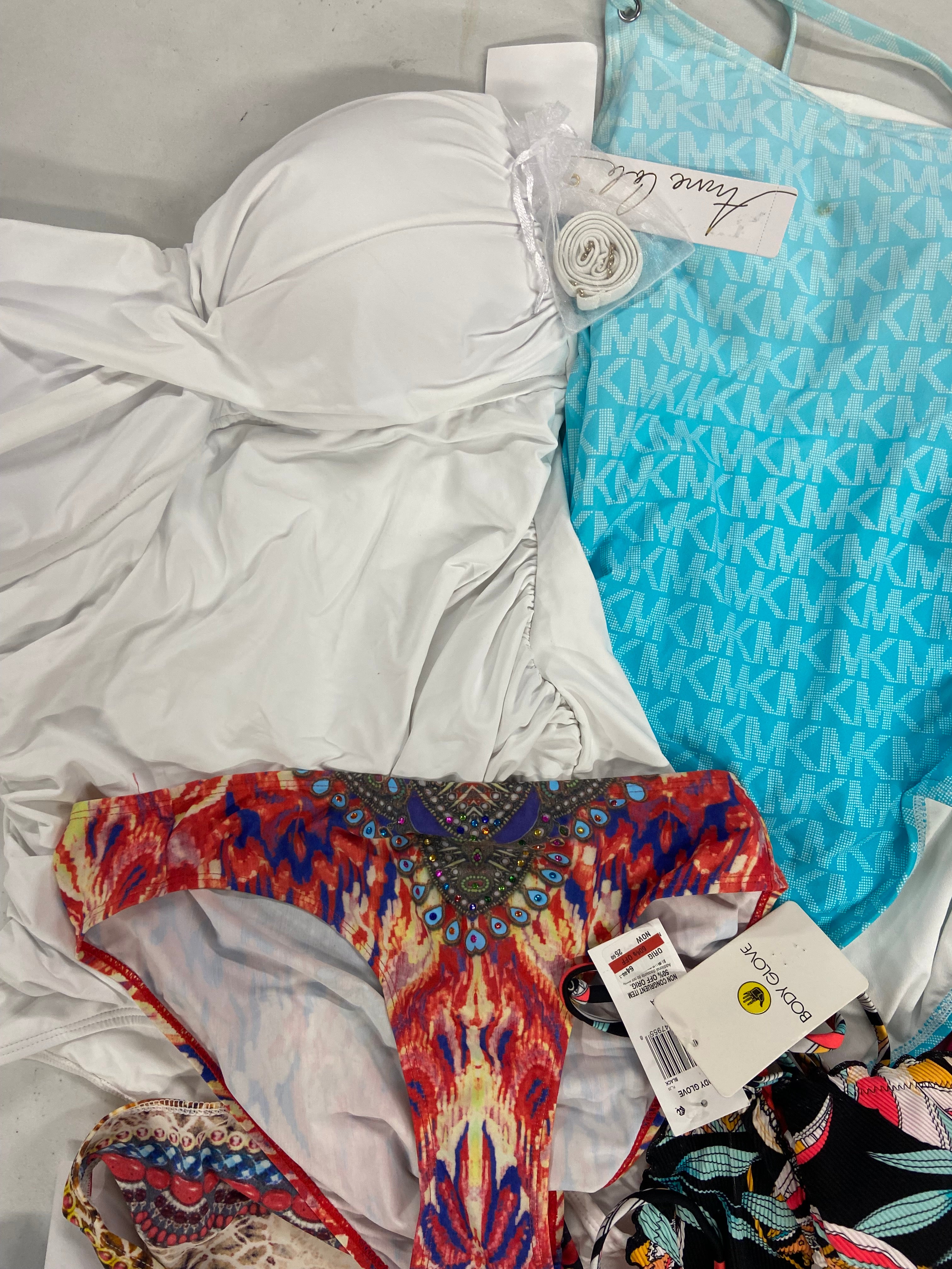 Women's Swimwear Wholesale Lot, CALVIN KLEIN, DKNY, SWIM SOLUTIONS, VINCE CAMUTO, ANNE COLE and more, 12 items, Shelf Pulls, MSRP $787