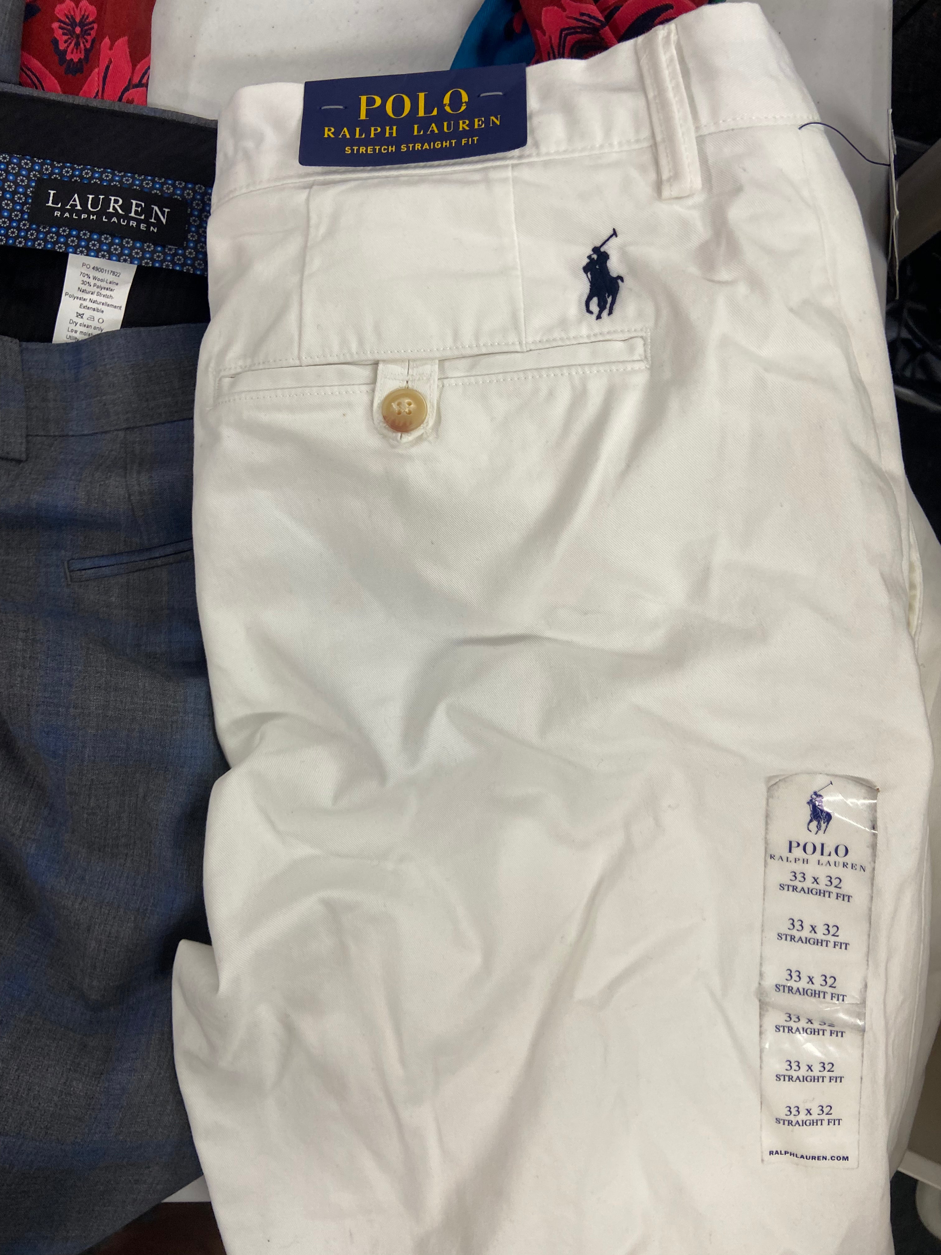 Men's Clothing Pants & Shorts Wholesale Lot, RAG & BONE, LAUREN RALPH LAUREN, PGA TOUR, CALVIN KLEIN, INC and more, 10 items, Shelf Pulls, MSRP $917