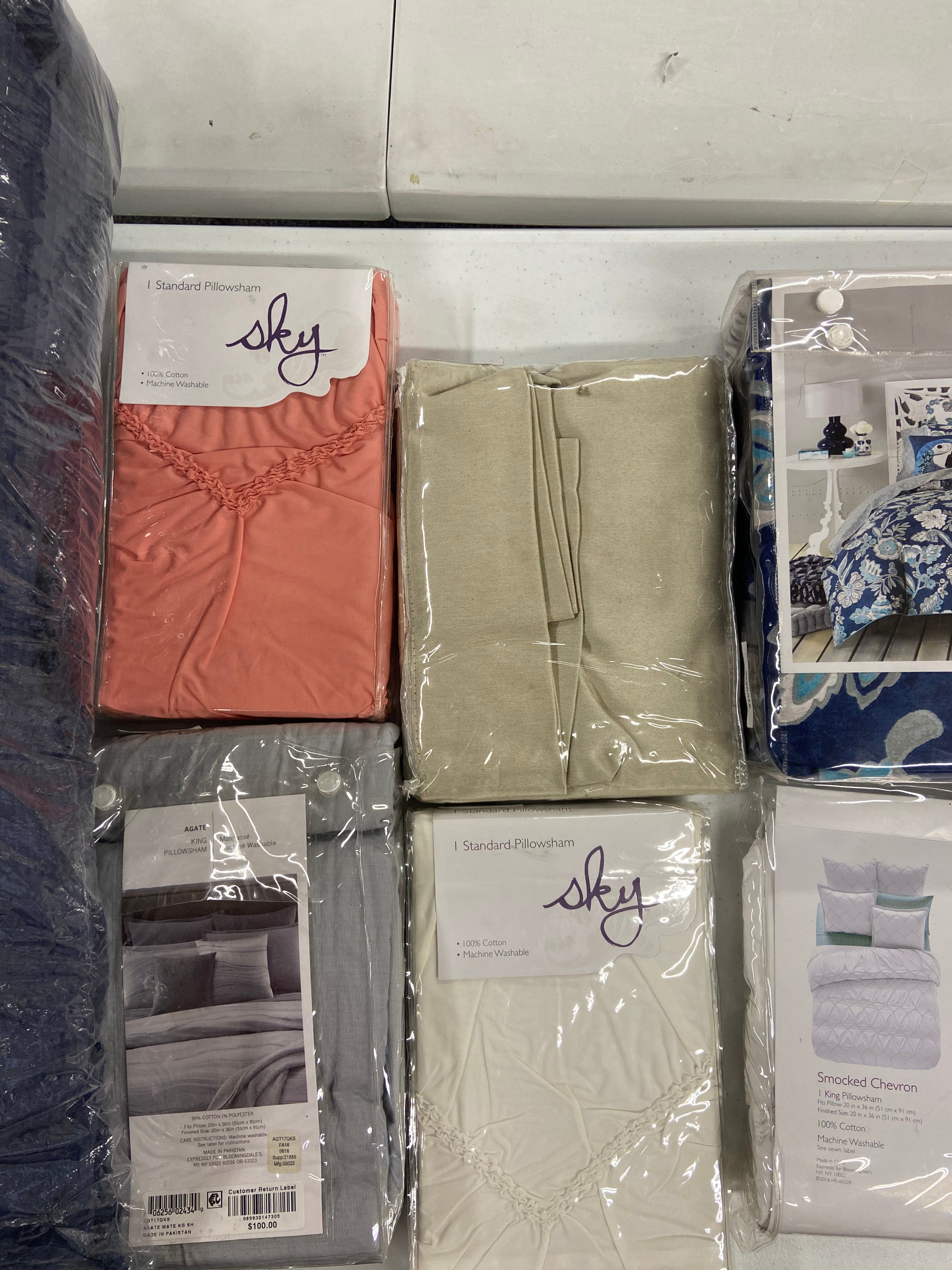 Decorative Pillows,  Duvet Cover Set & Others Wholesale Lot, SKY MIA, SKY SMOCK, OAKE, KAS ROOM SPARROW & WREN and More, 9 items, Shelf Pulls, MSRP $719