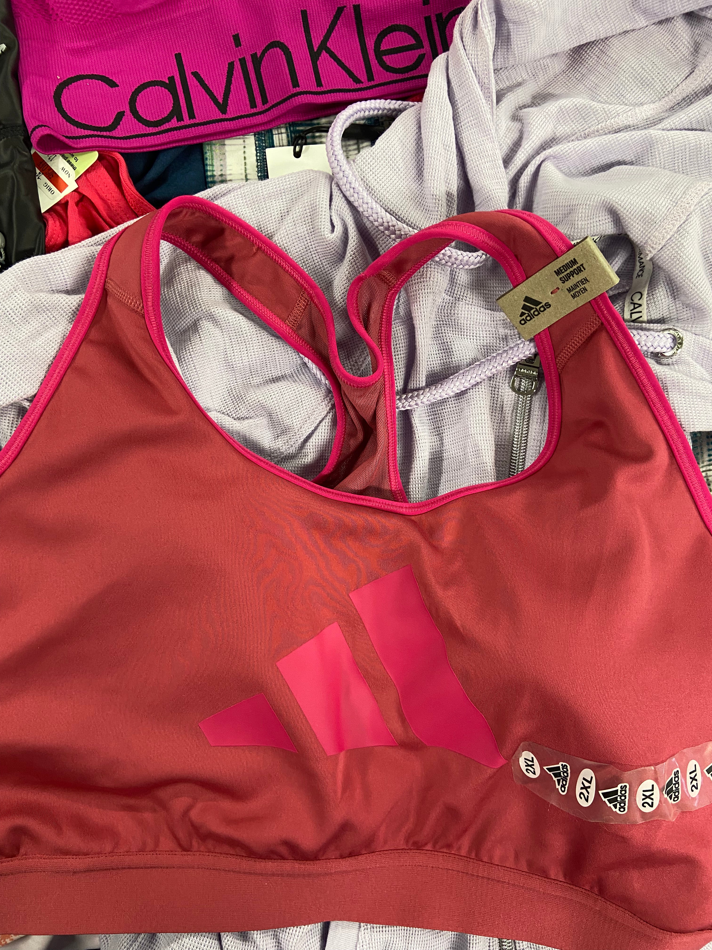 Women's Clothing Activewear Wholesale Lot, NIKE, UNDER ARMOUR, ADIDAS, CALVIN KLEIN and more,  29 items, Shelf Pulls, MSRP $931