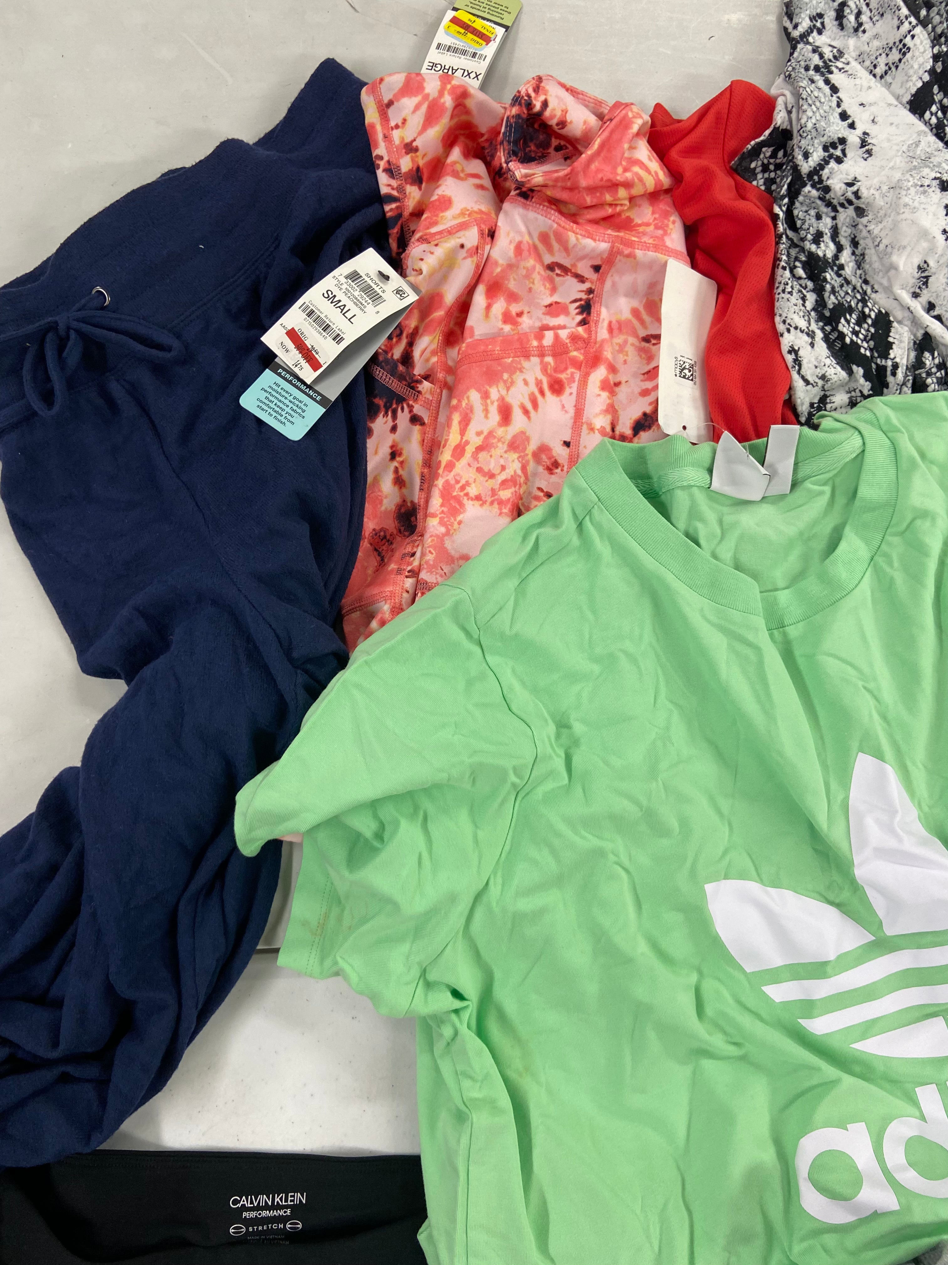 Women's Clothing Activewear Wholesale Lot, NIKE, UNDER ARMOUR, ADIDAS, CK PERFORMANCE, IDEOLOGY,  22 items, Shelf Pulls, MSRP $637