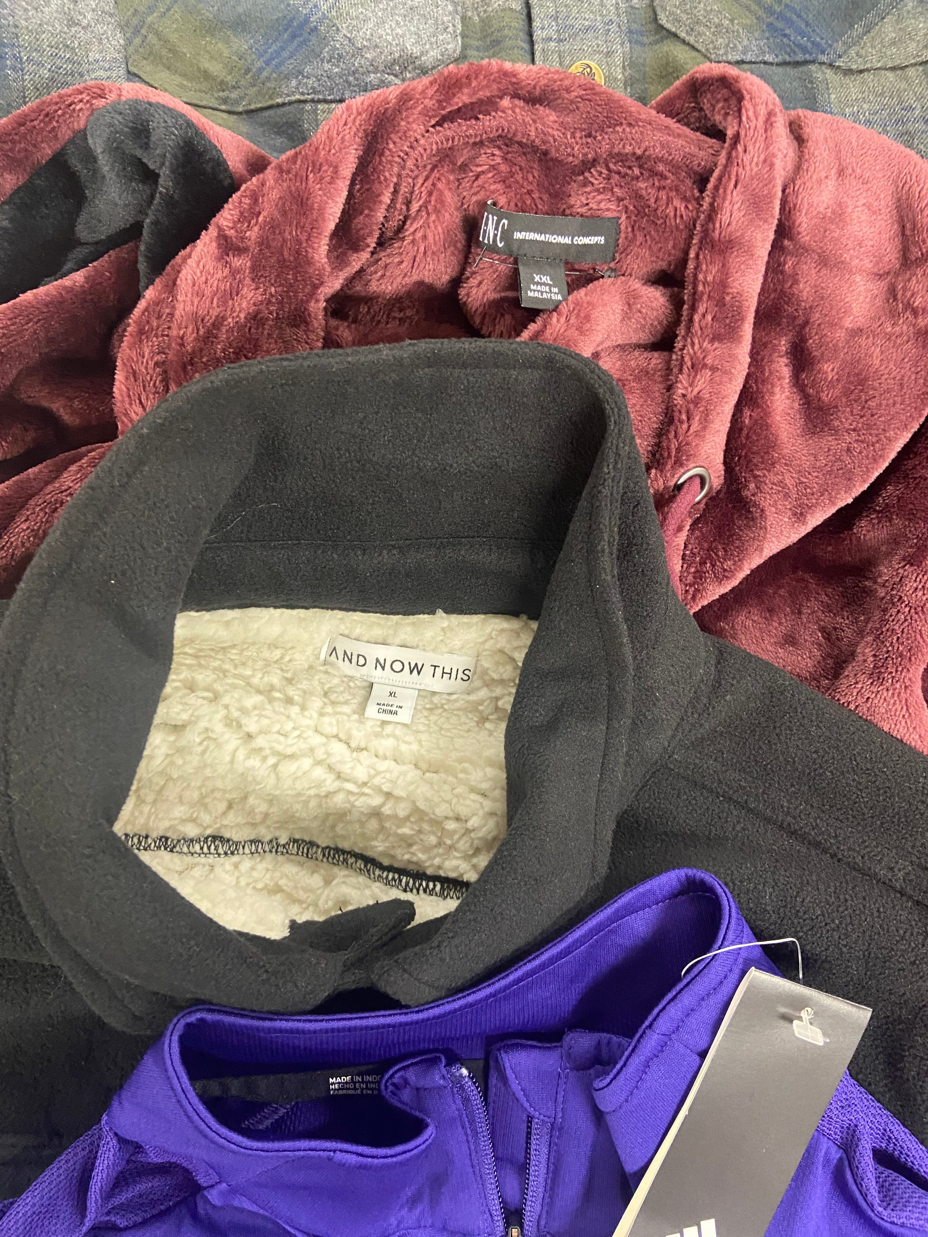 Men's Clothing Sweater and others, ADIDAS, NAUTICA, THE NORTH FACE, LEGENDARY, INC and more, Wholesale Lot, 8 items, Shelf Pulls, MSRP $479