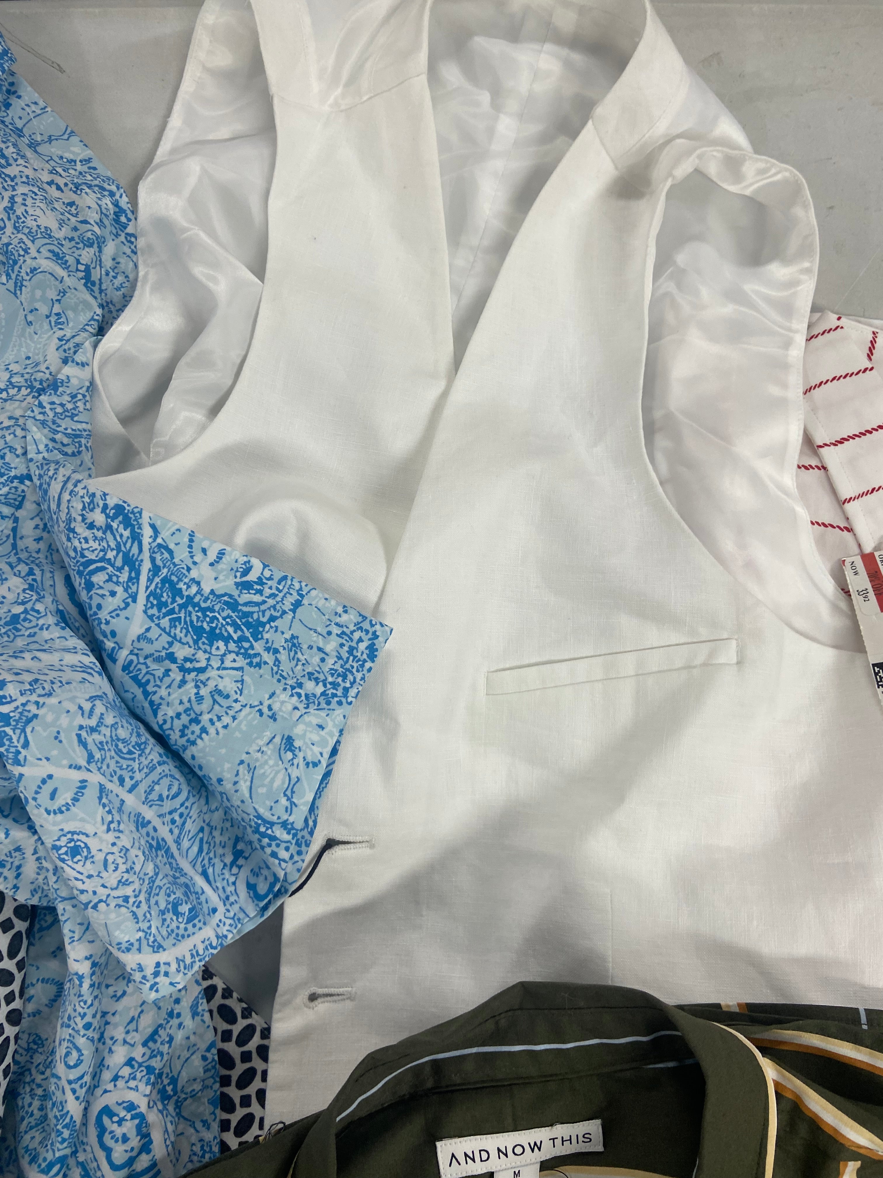 Men's Clothing Button-Down Shirts & Others, Wholesale Lot, TOMMY BAHAMA, CALVIN KLEIN, THE MEN'S STORE, AND NOW THIS, CLUBROOM and more, 13 items, Shelf Pulls, MSRP $858