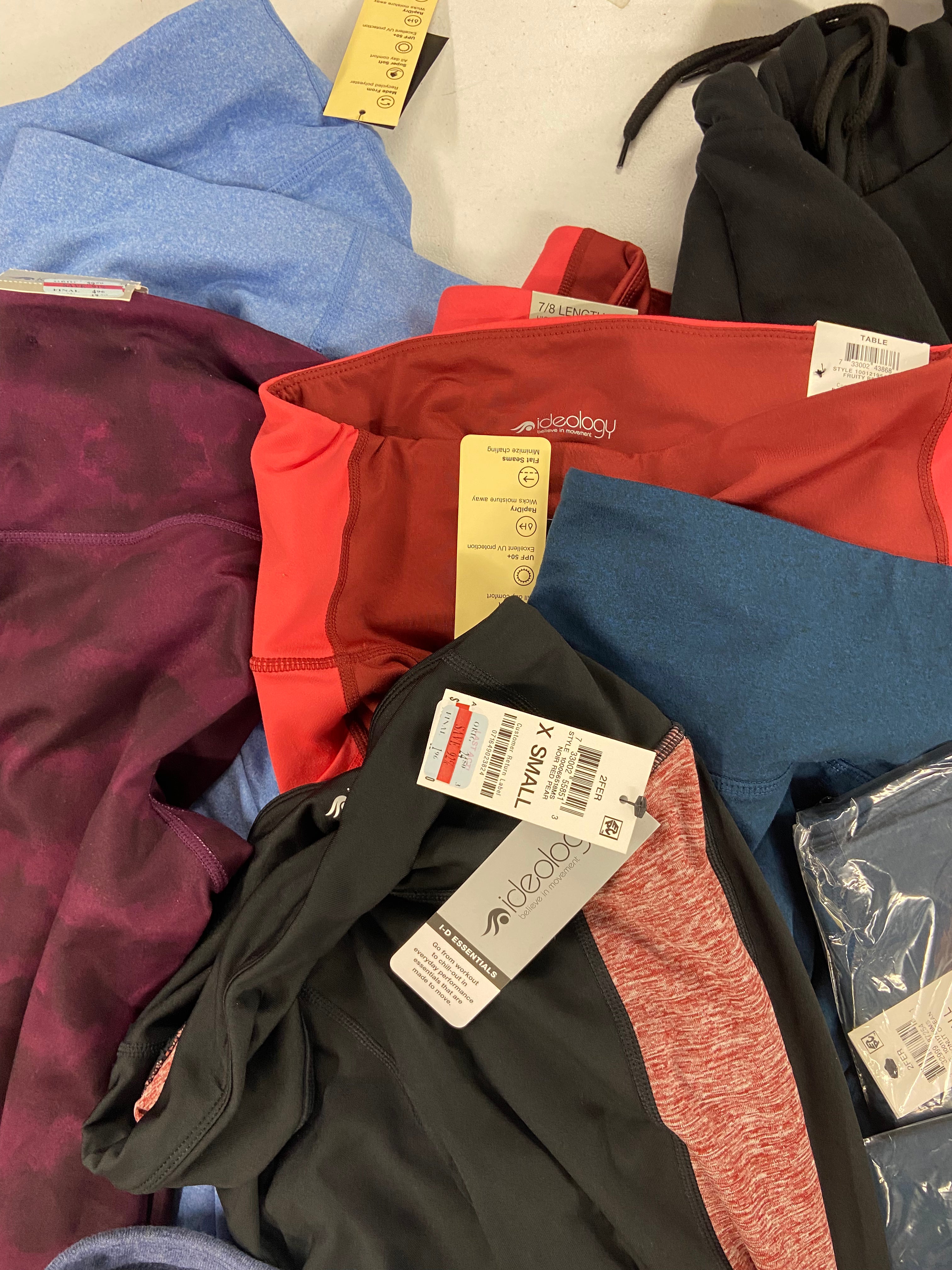 Women's Clothing Activewear Wholesale Lot, ADIDAS, CALVIN KLEIN, NIKE, IDEOLOGY and more, 21 items, Shelf Pulls, MSRP $715