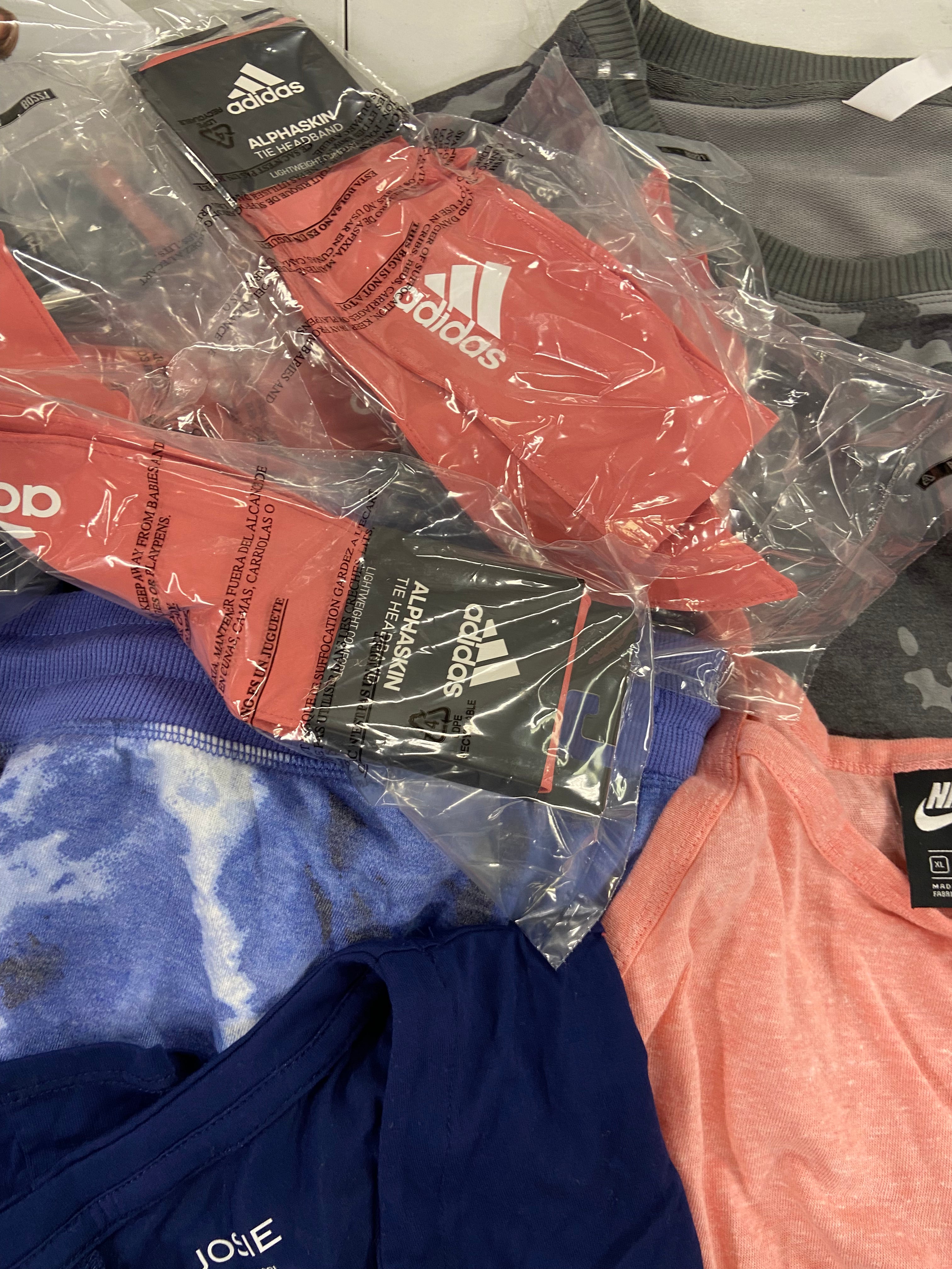 Women's Clothing Activewear Wholesale Lot, ADIDAS, DKNY, JOSIE, NIKE, SPYDER, UNDER ARMOUR and more, 22 items, Shelf Pulls, MSRP $740