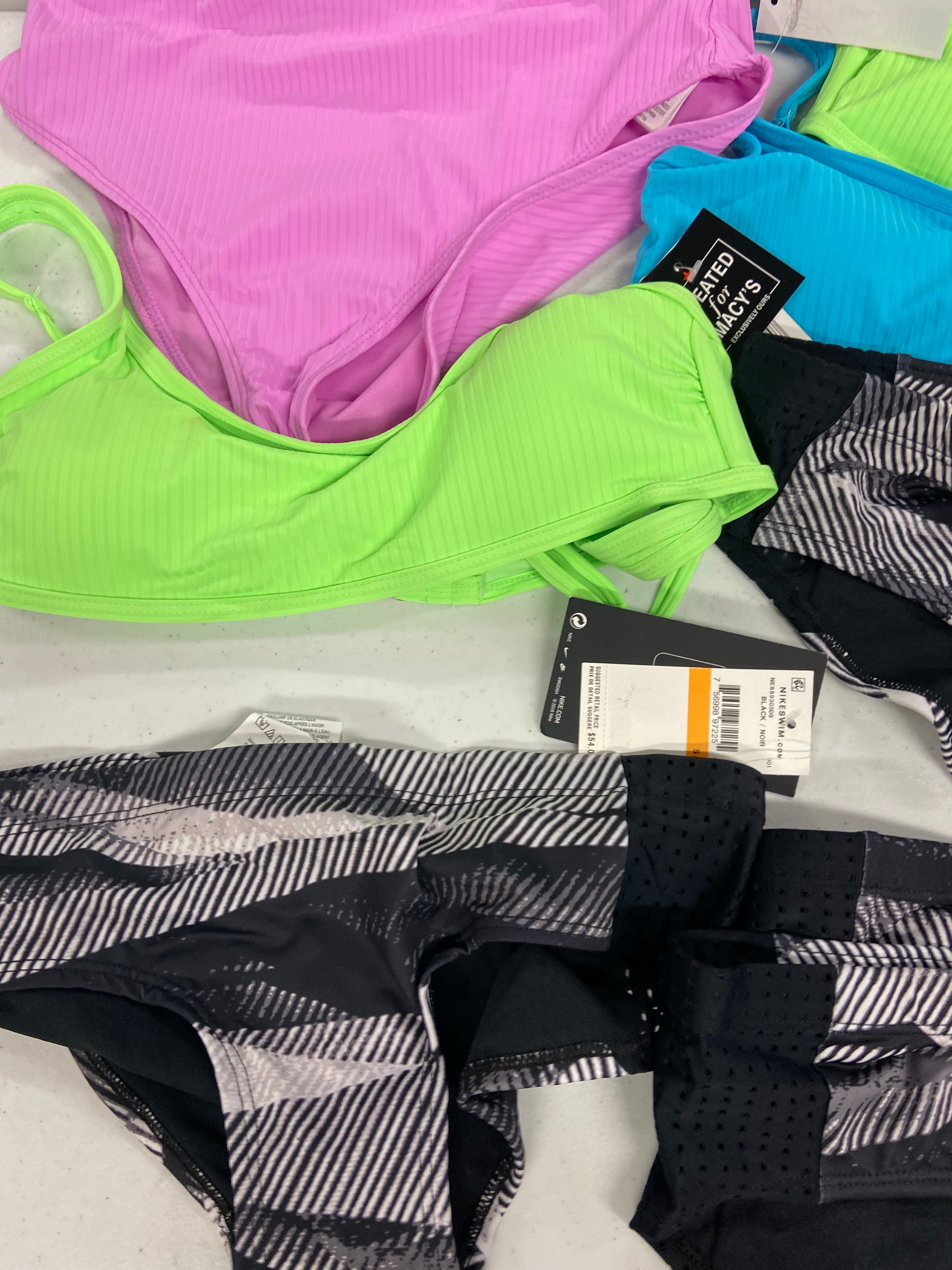 Women's Swimwear Wholesale Lot, NIKE, JESSICA SIMPSON, SALT + COVE, CALIFORNIA WAVES and more, 10 items, Shelf Pulls, MSRP $509