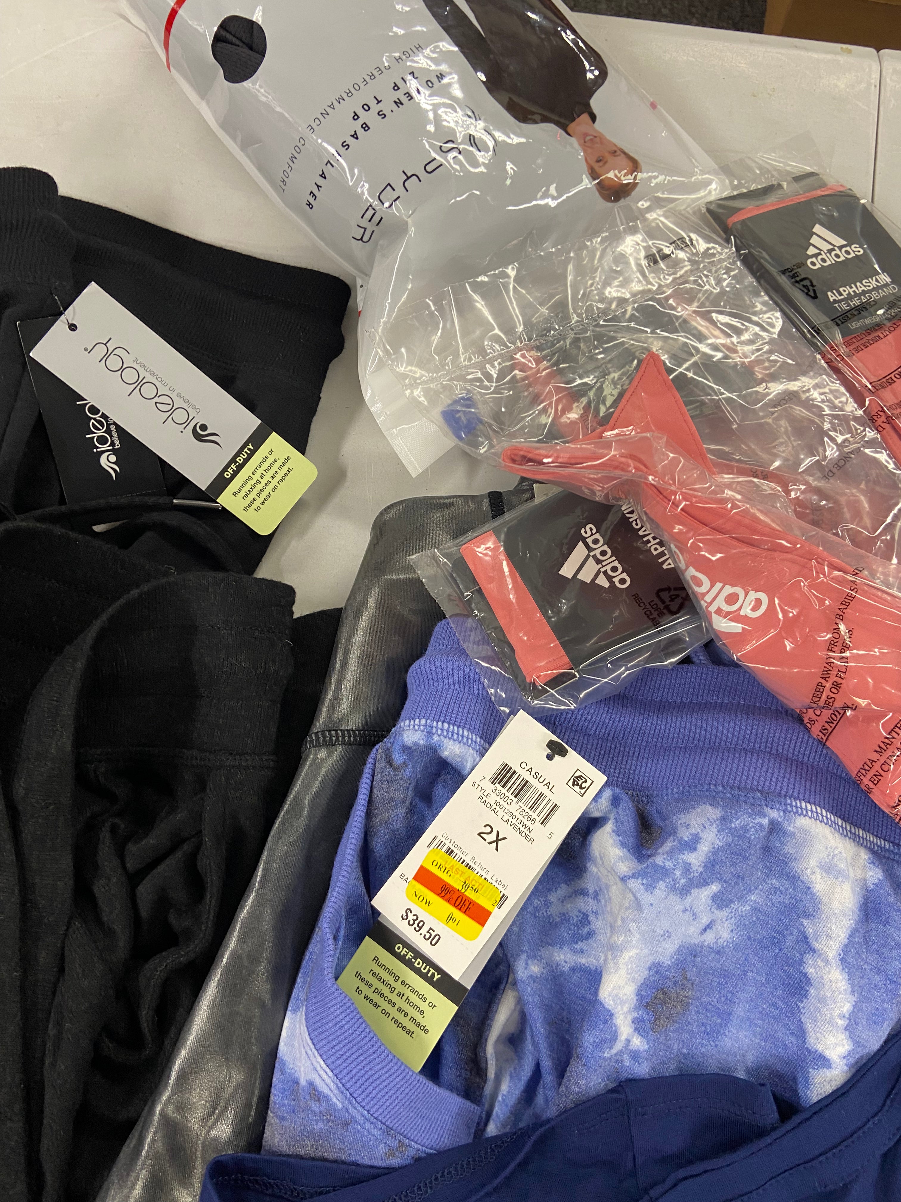 Women's Clothing Activewear Wholesale Lot, ADIDAS, DKNY, JOSIE, NIKE, SPYDER, UNDER ARMOUR and more, 22 items, Shelf Pulls, MSRP $740
