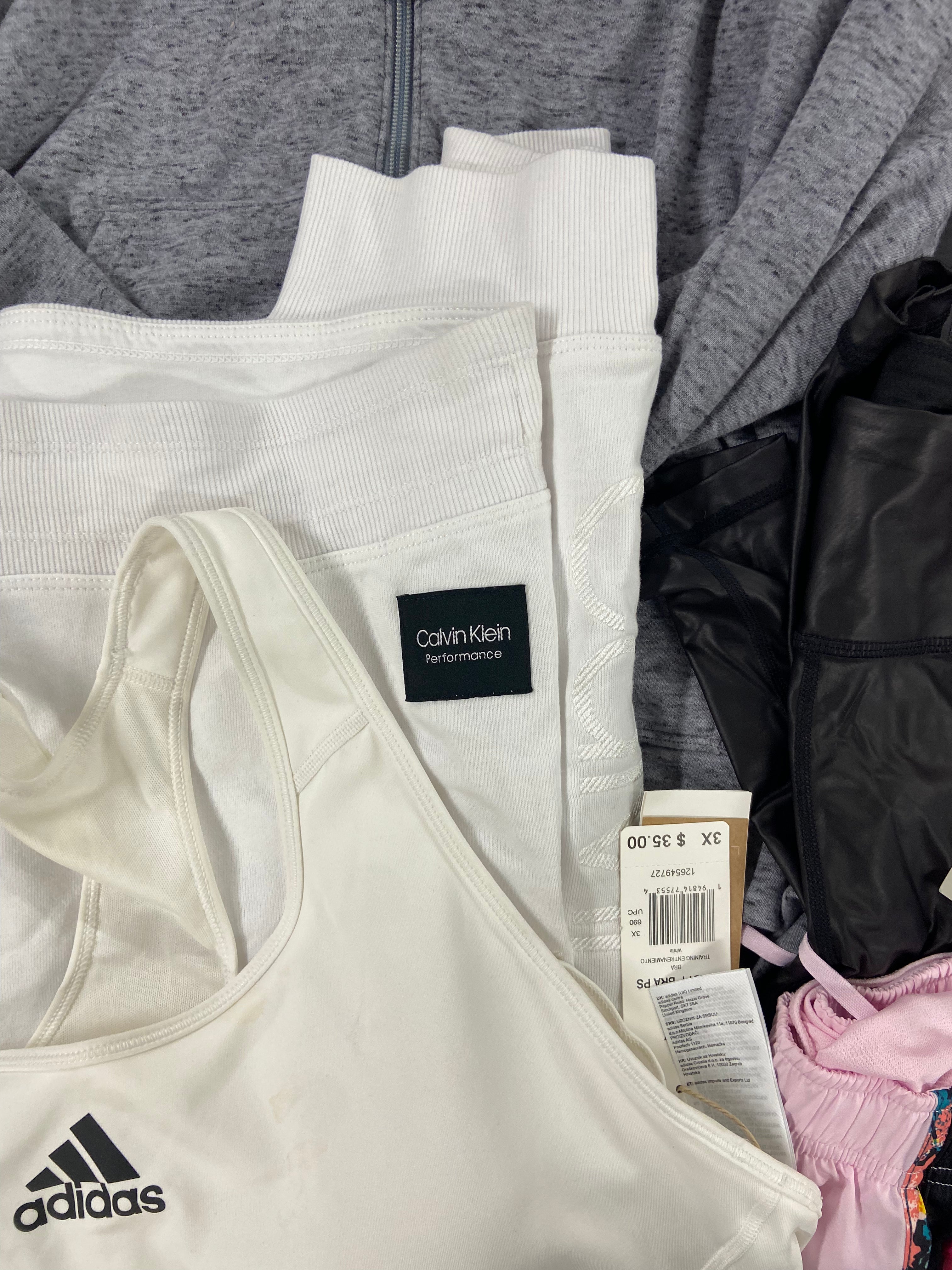 Women's Clothing Activewear Wholesale Lot, NIKE, UNDER ARMOUR, ADIDAS, CALVIN KLEIN and more,  29 items, Shelf Pulls, MSRP $931