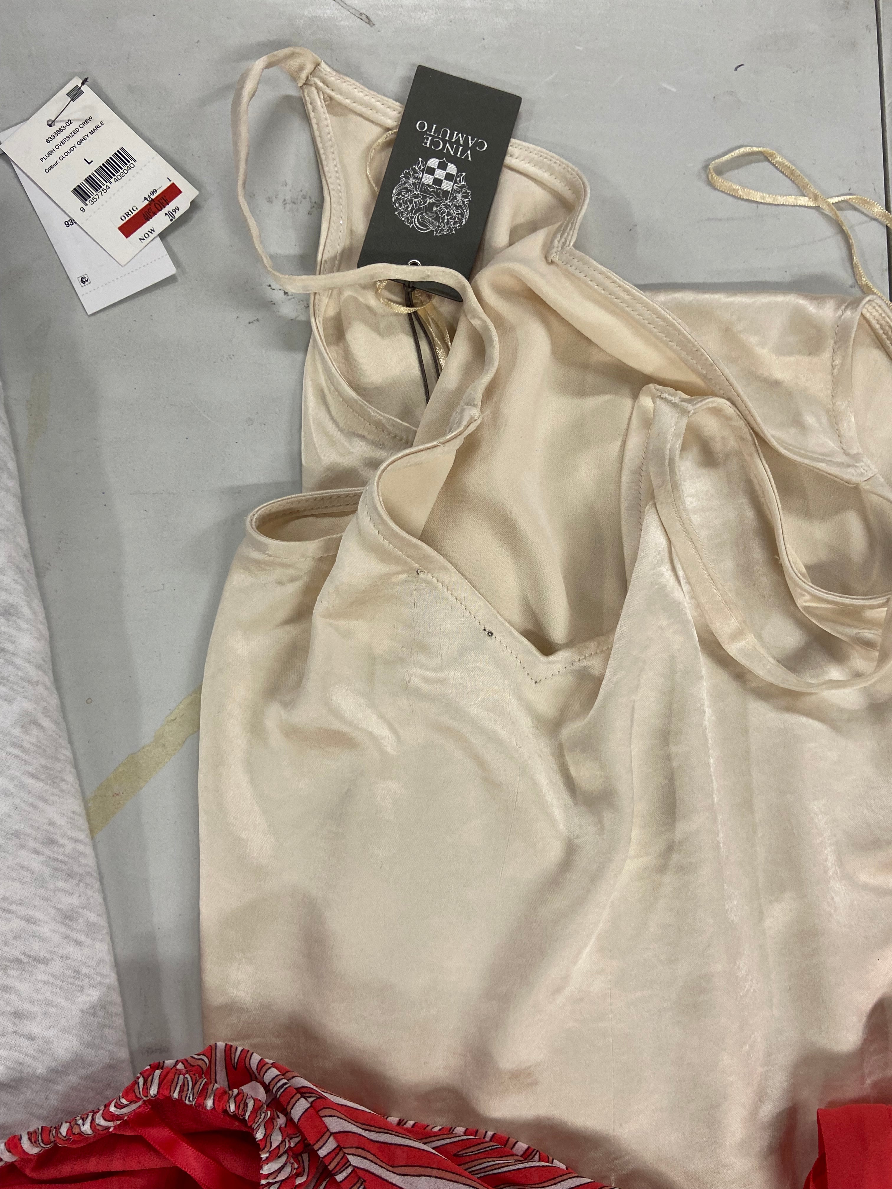 Women's Clothing Tops & Dresses Wholesale Lot, DKNY, MICHAEL KORS, FREE PEOPLE, VINCE CAMUTO, BASS OUTDOOR and more, 9 items, Shelf Pulls, MSRP $679