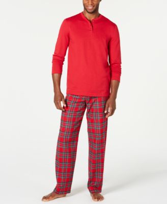 Men's Clothing Pajama Wholesale Lot, Family PJS, Club Room, 10 Units, Shelf Pulls, MSRP $409.91