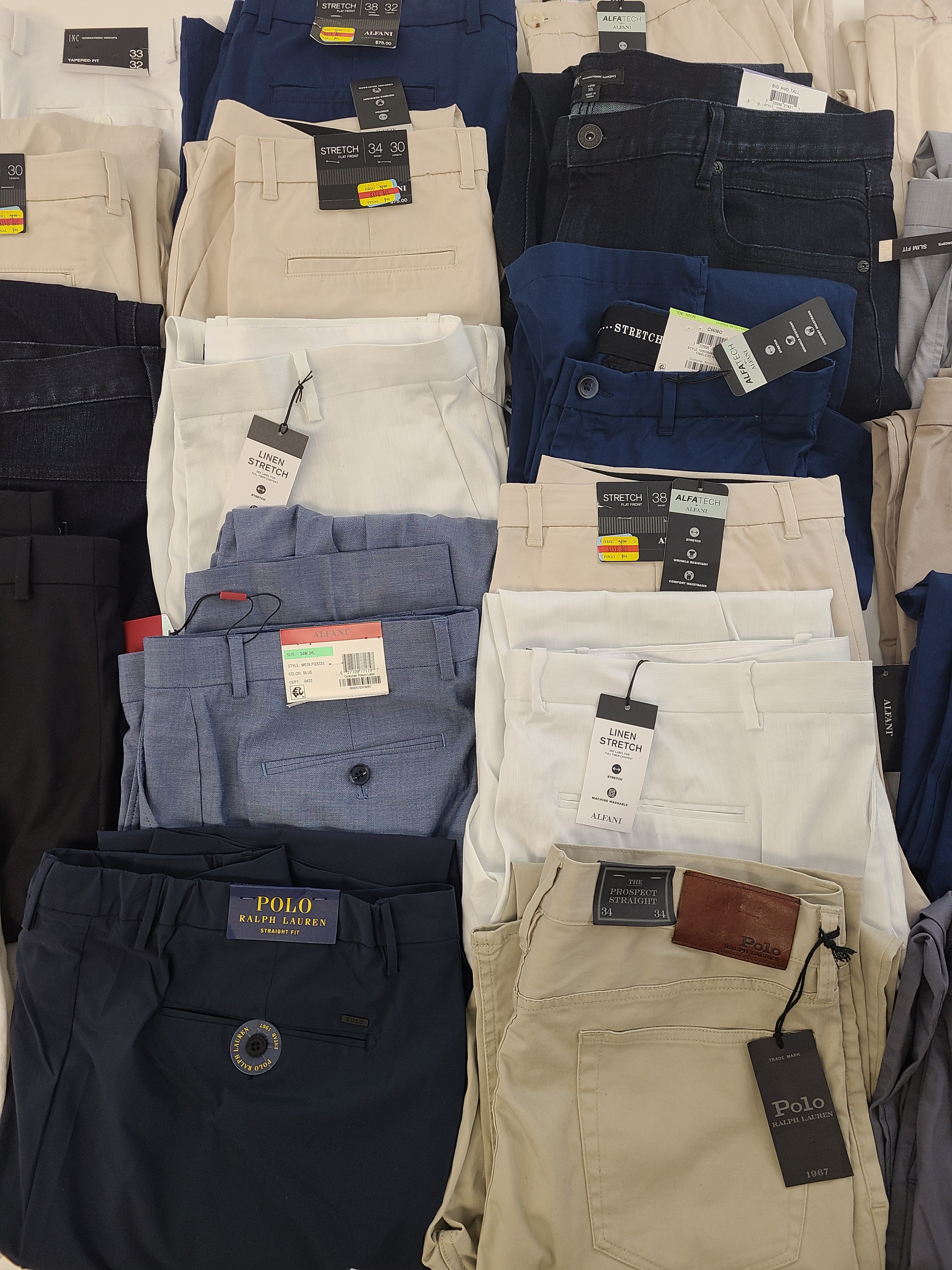 Men's Clothing Wholesale Lot Michael Kors, Polo Ralph Lauren, Alfani and more , 21 Units, Shelf Pulls, MSRP $1,950.50